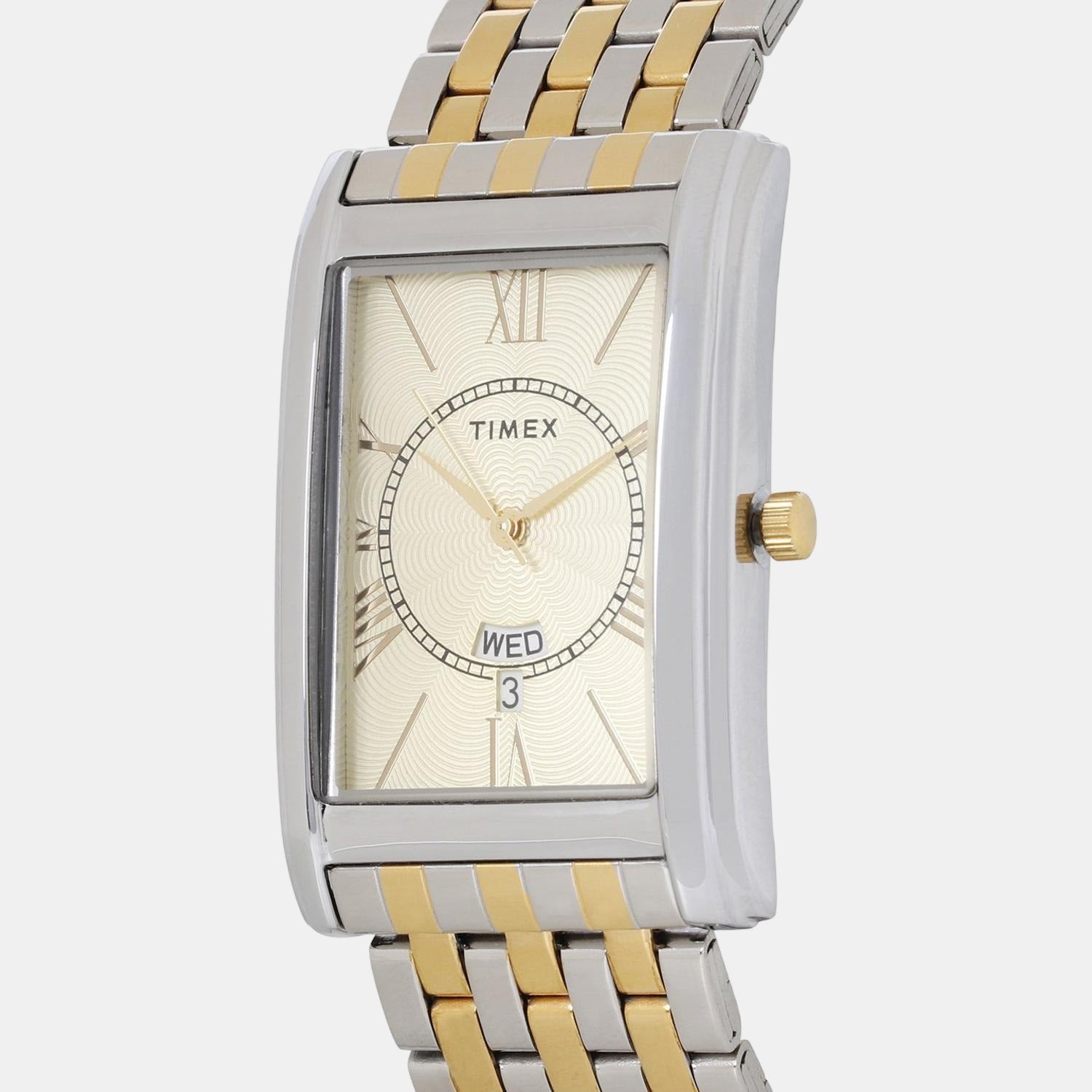 Timex Empera Men Quartz Gold Dial Analog Stainless Steel Watch TW0TG6110 - view 3