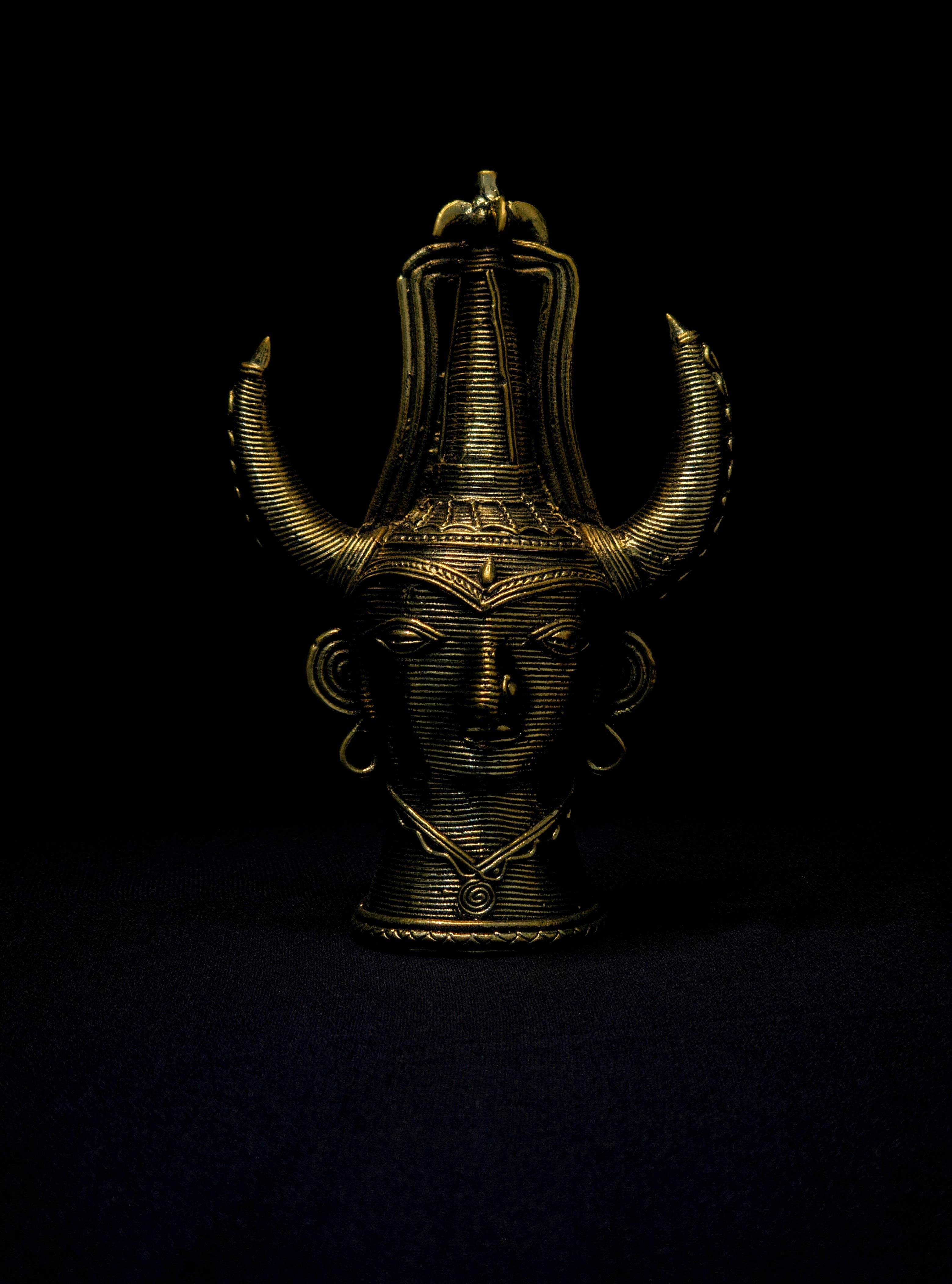 IndianVillèz Handmade Dhokra Koya Mask