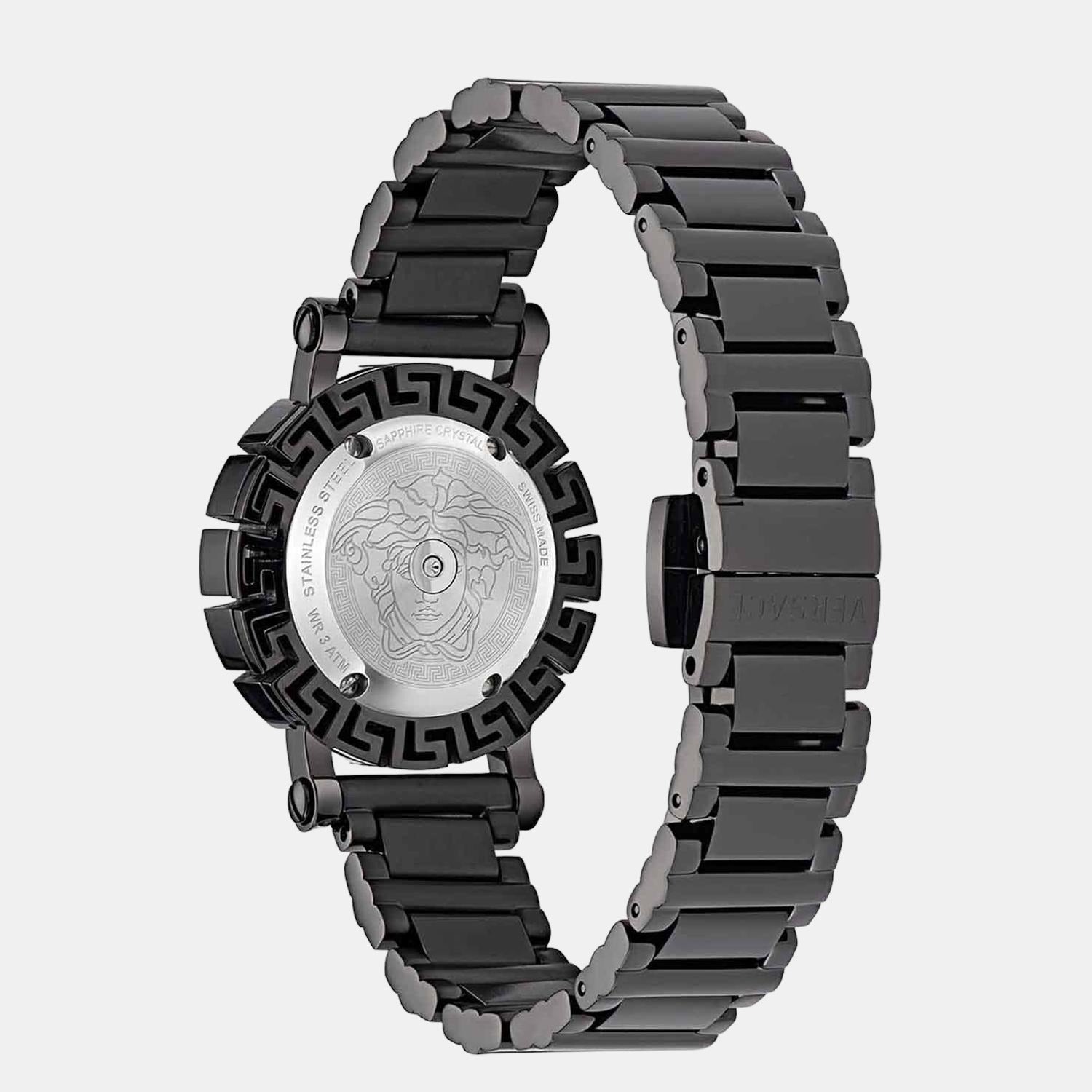 Versace Greca Glam Women Quartz Black Dial Analog Stainless Steel Watch VE2Q00522 - view 2