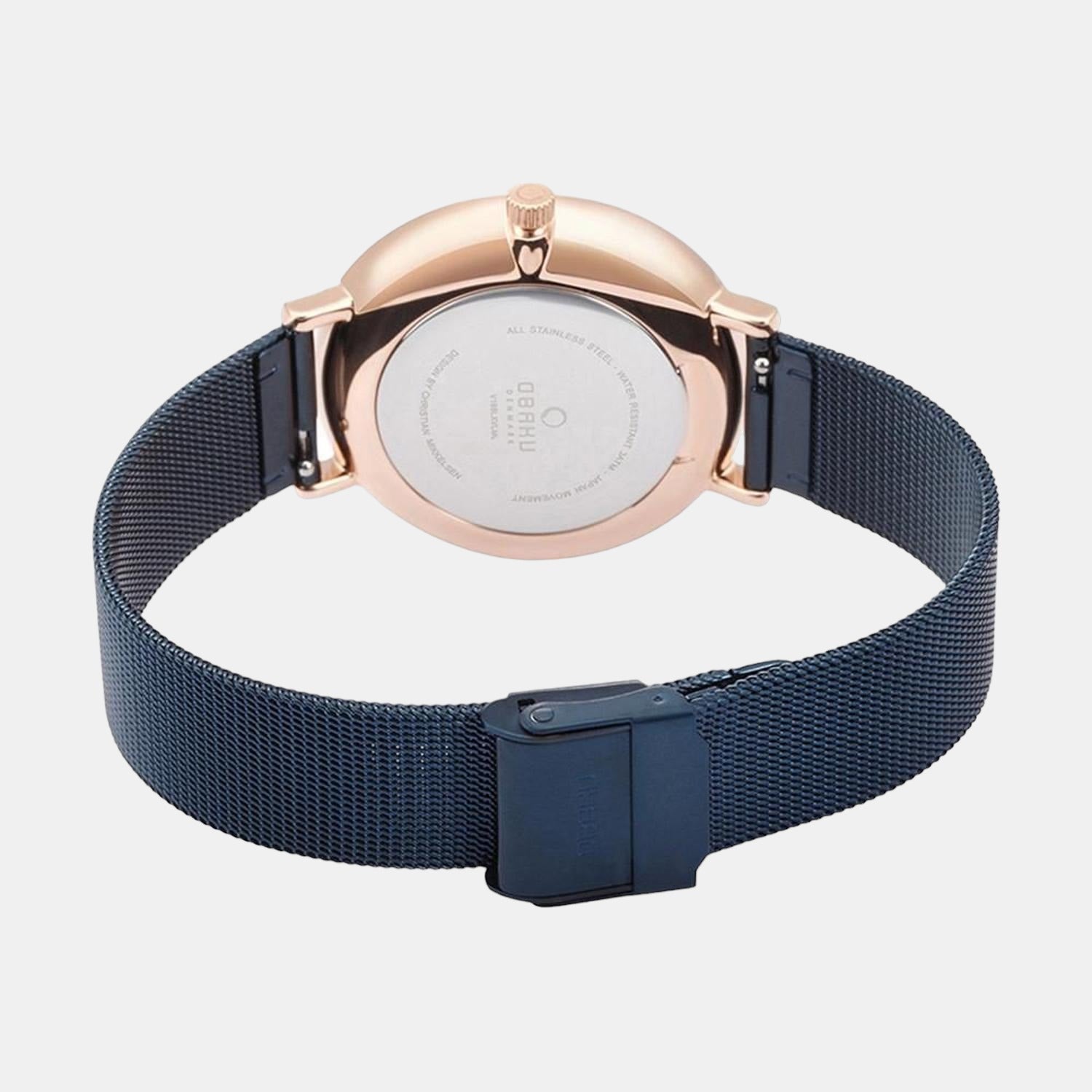 Obaku Ager Men Quartz Blue Dial Analog Stainless Steel Watch V235GXVLML - view 2