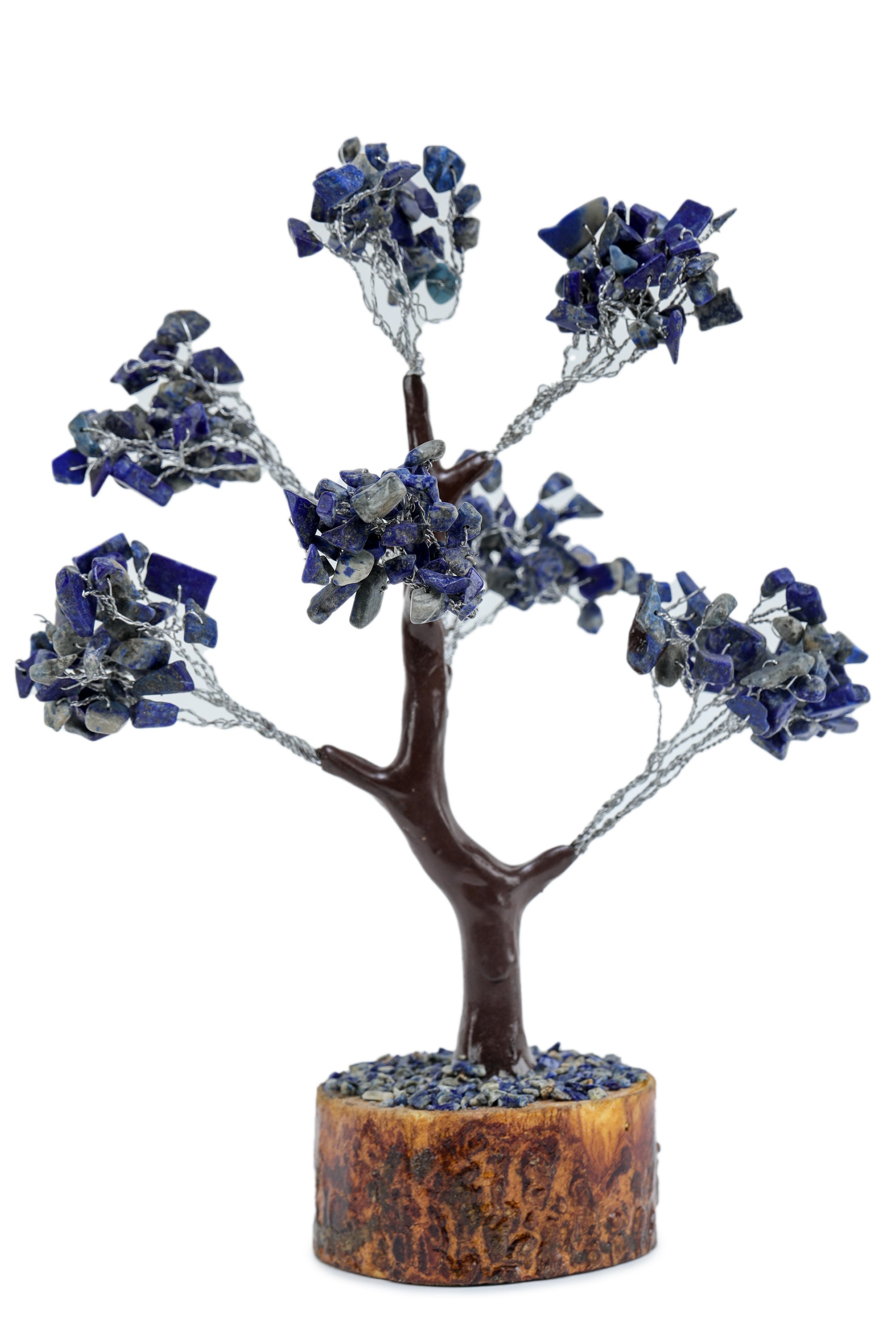 Studio Vaidik Lapis Lazuli Crystal Tree (M-seal)- 300chips Blue Height 23cm approx - view 2