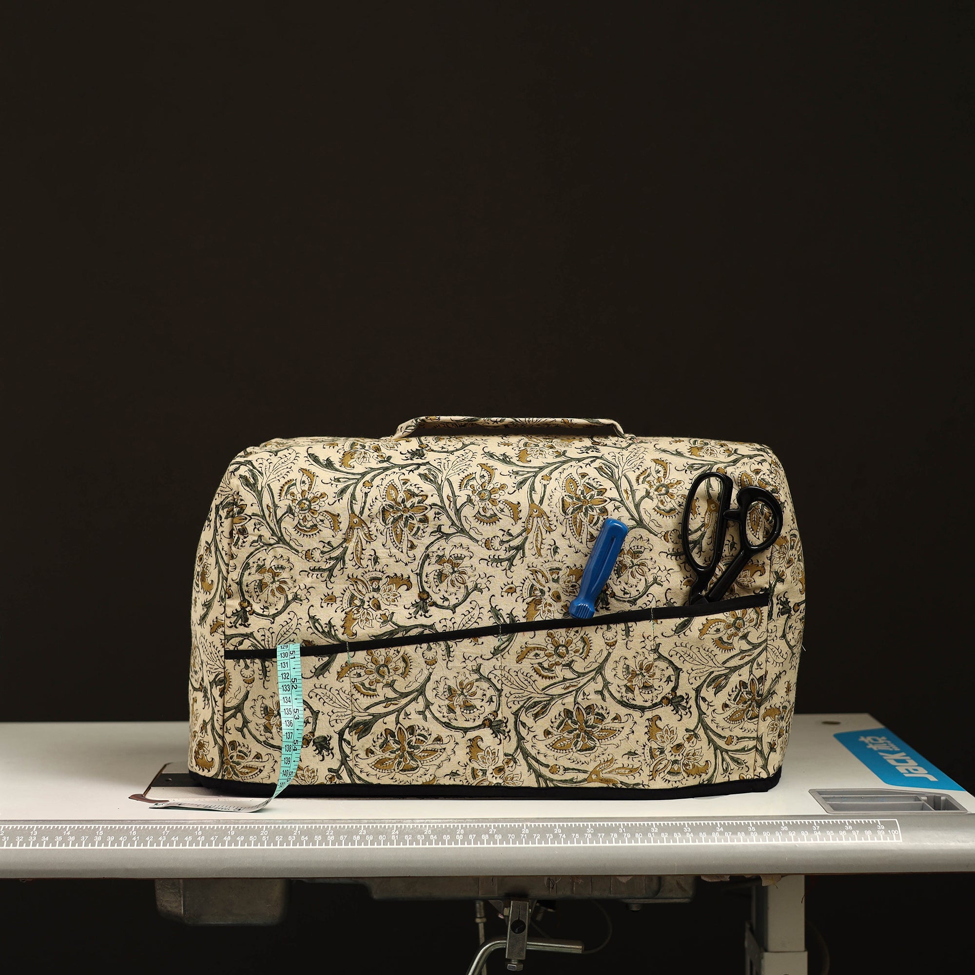 JALPARI Beige - Handcrafted Cotton Sewing Machine Cover 09 - view 2
