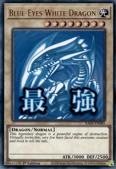 Yu-Gi-Oh! Blue-Eyes White Dragon - Stamp - RA05-EN085 - Ultra Rare - 1st Edition