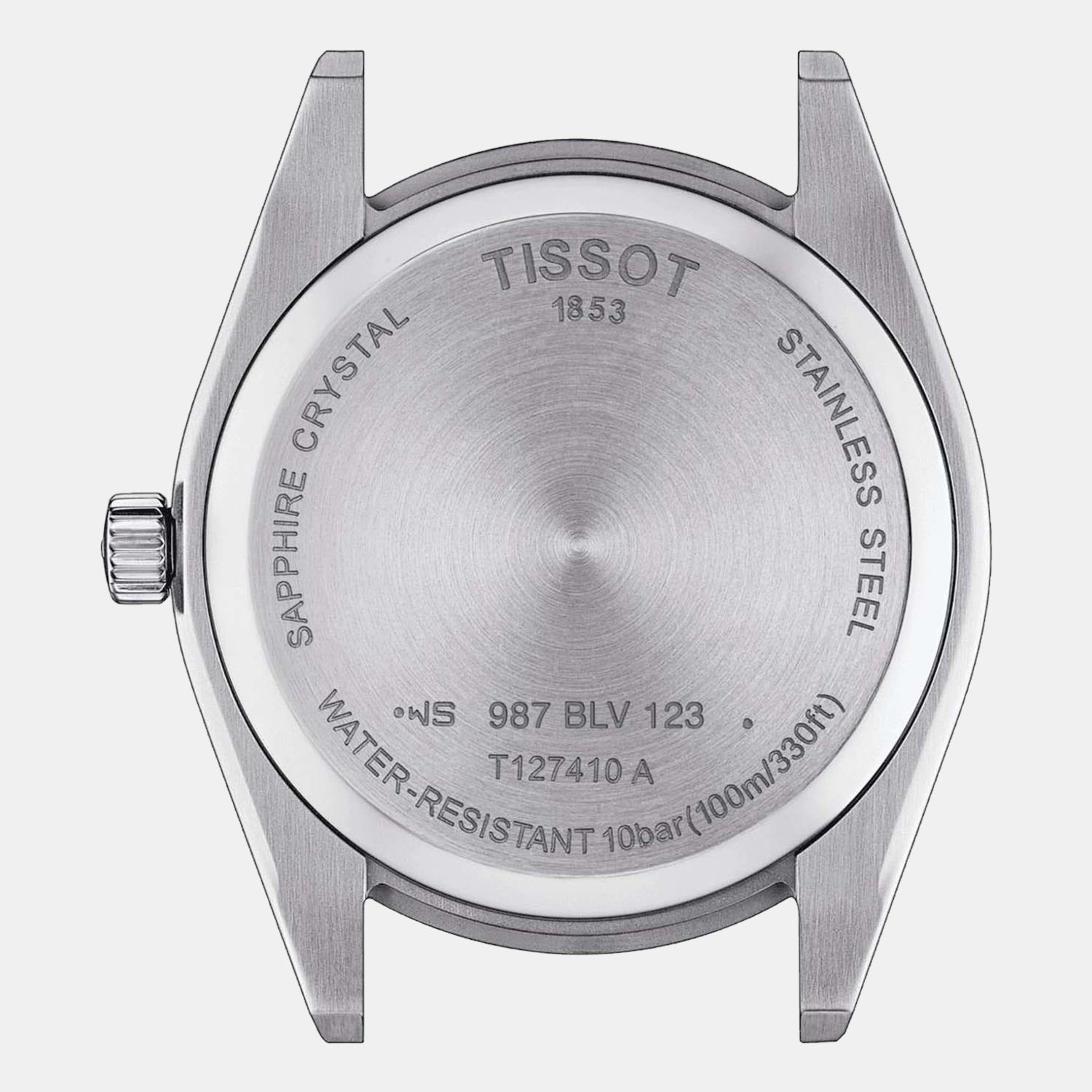 Tissot Gentleman Men Quartz Blue Dial Analog Stainless Steel Watch T1274101104100 - view 2