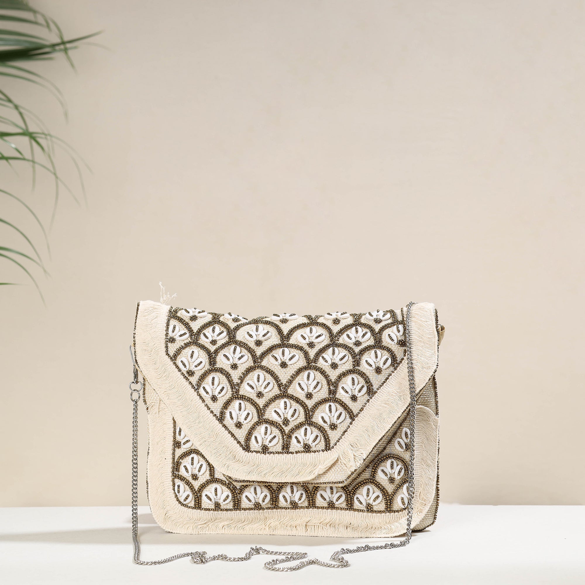 HAVELI CHRONICLES Beige - Banjara Boho Ethnic Embellished Handcrafted Sling Bag - view 2