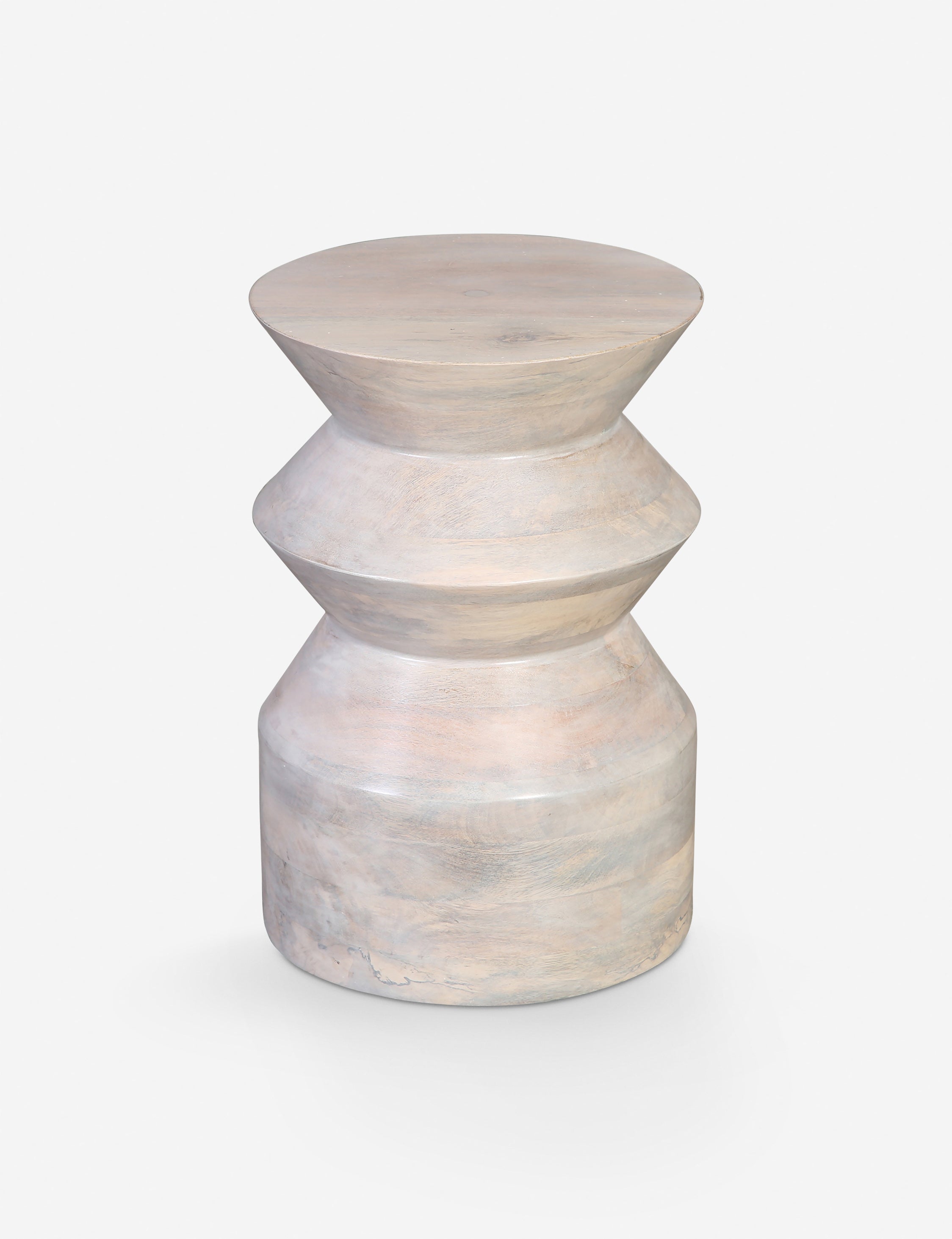 Lulu and Georgia Dario Round Side Table – Whitewash