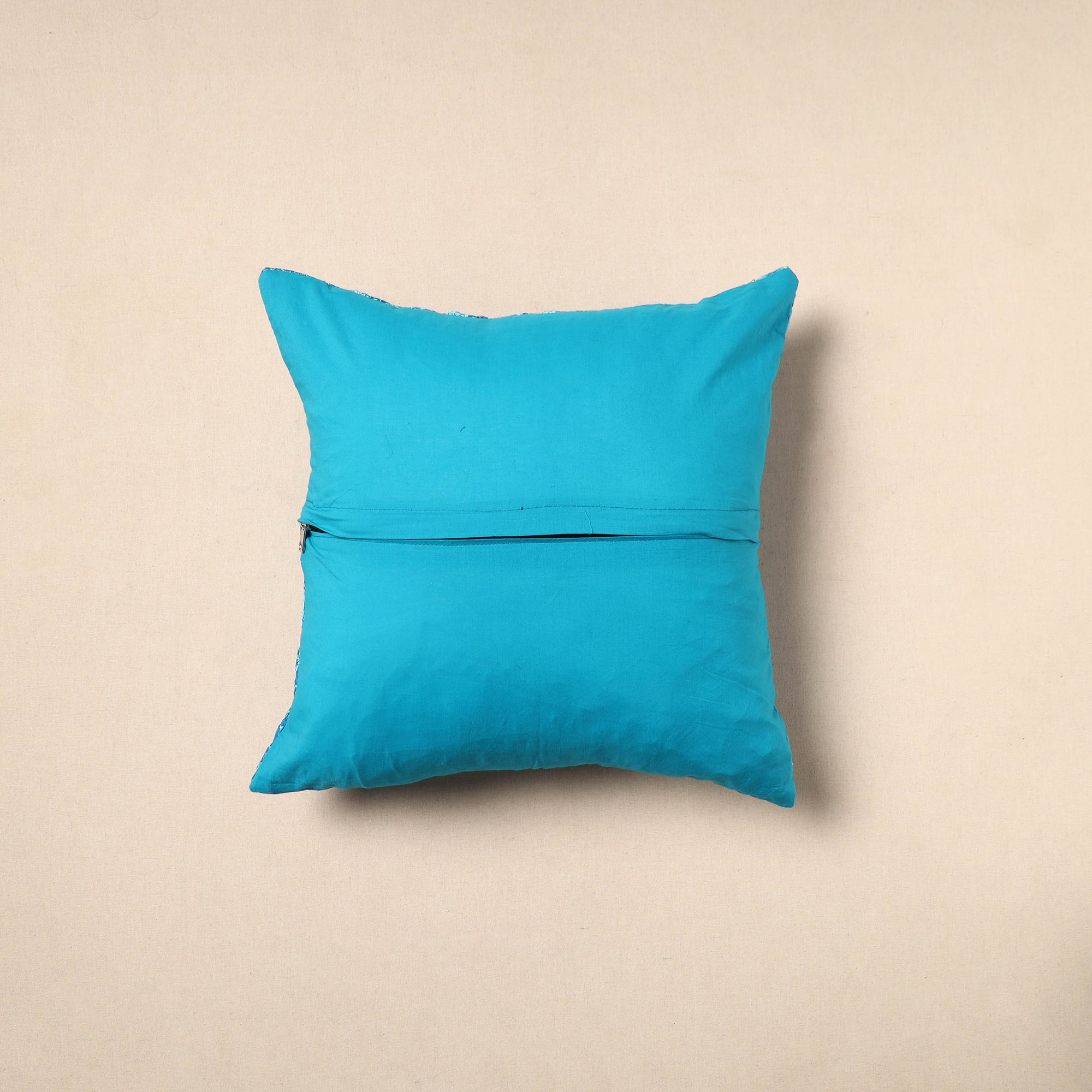 JALPARI Blue - Chinon Phulkari Embroidered Cushion Cover 11 - view 3