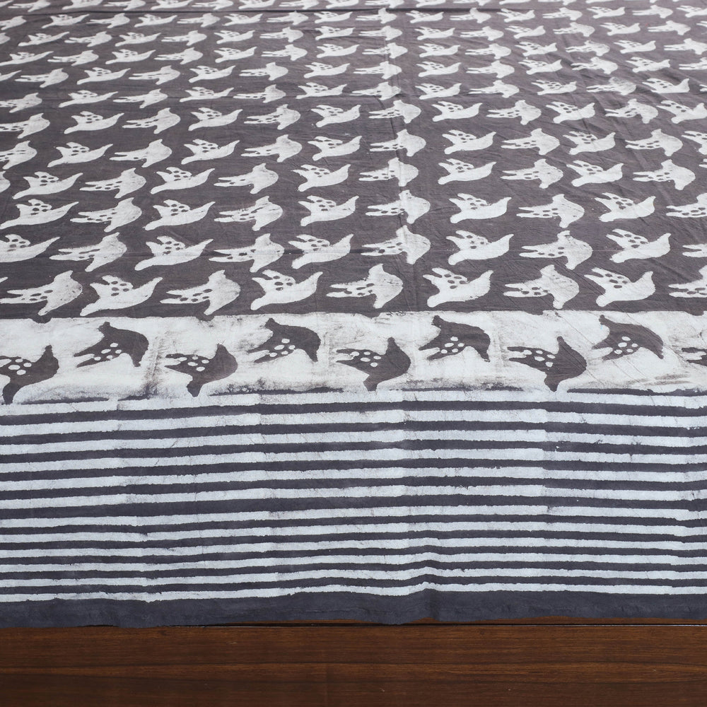 BINDAAS UNLIMITED Brown - Block Art Print Cotton Double Bindaas Bed Sheet (110 x 93 in) - view 4