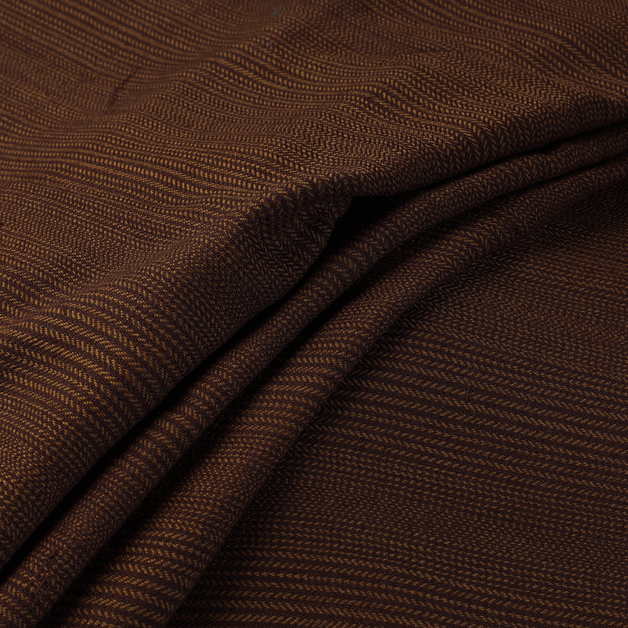 KILMORA Brown - Kumaun Handwoven Merino Woollen Fabric
