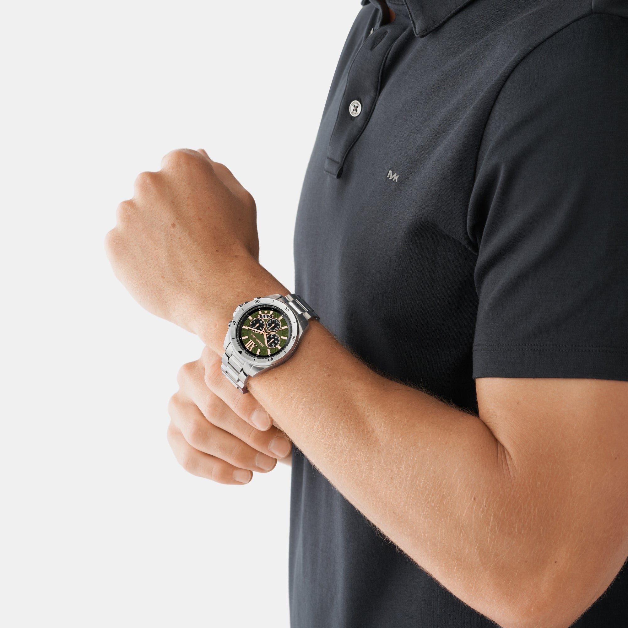 Michael Kors Brecken Men Quartz Green Dial Chronograph Stainless Steel Watch MK8984 - view 7