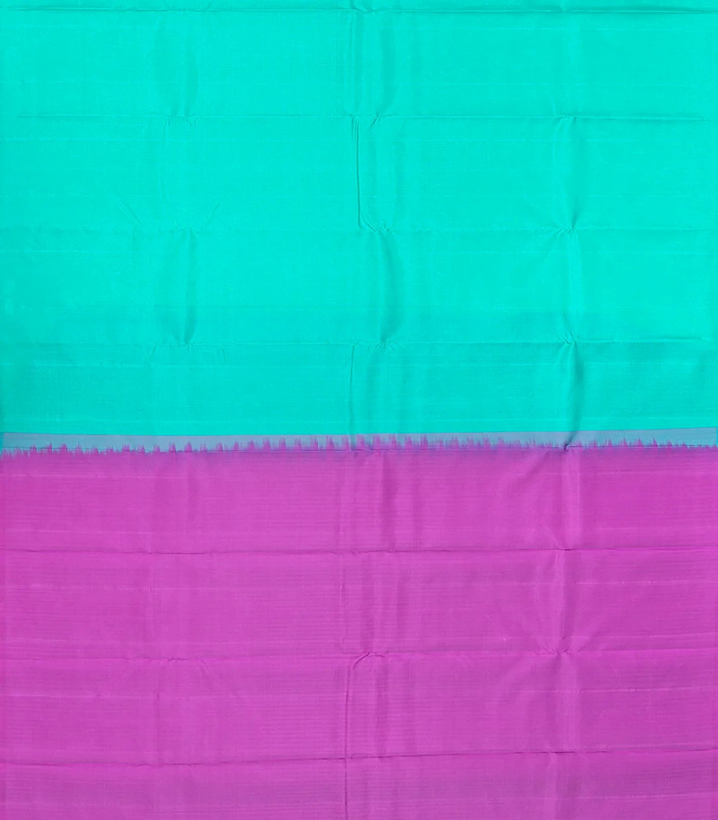RmKV Aquamarine Handloom Soft Silk Saree With Contrast Pallu-Aquamarine - view 2