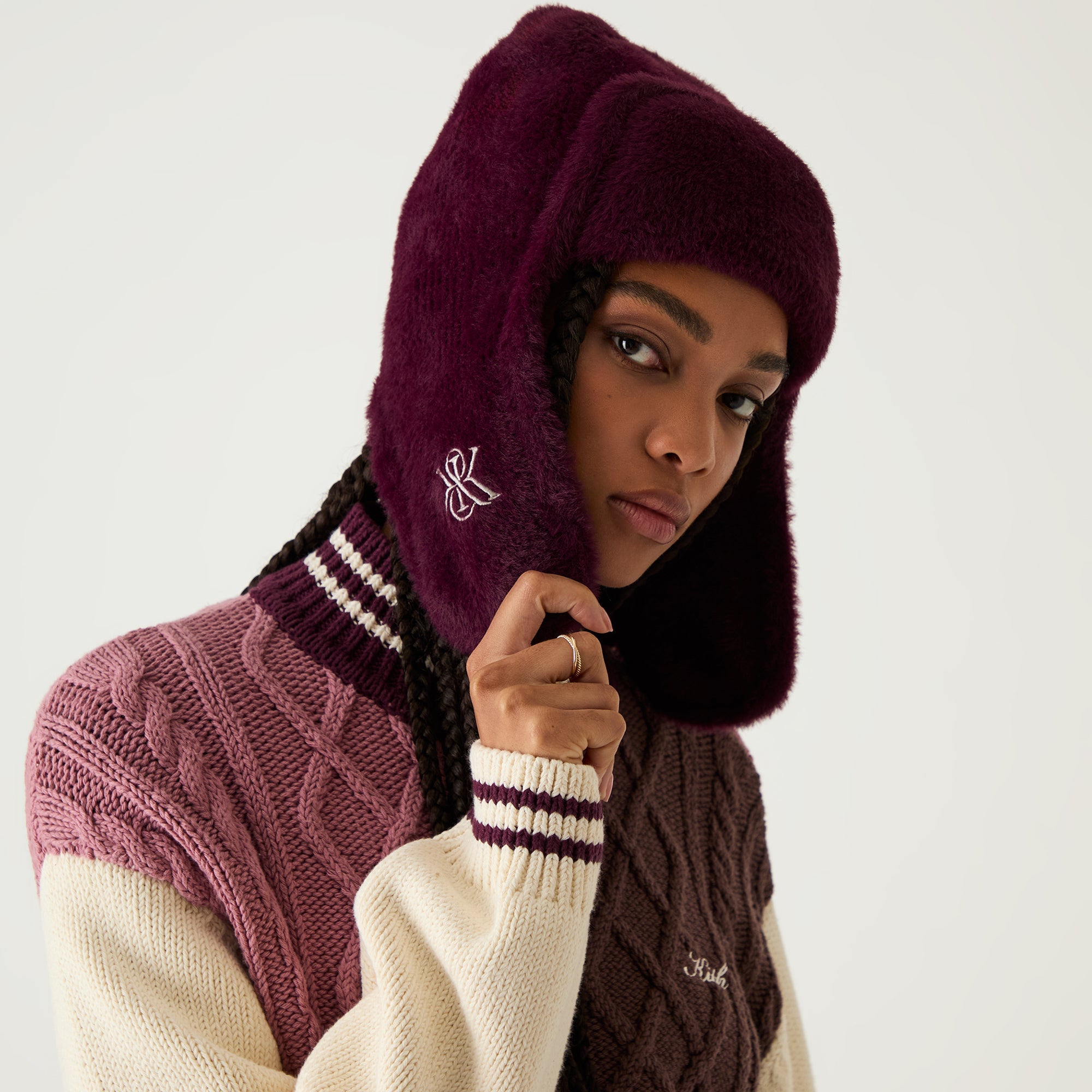 Kith Women Mohair Earflap Beanie - Essence - view 2