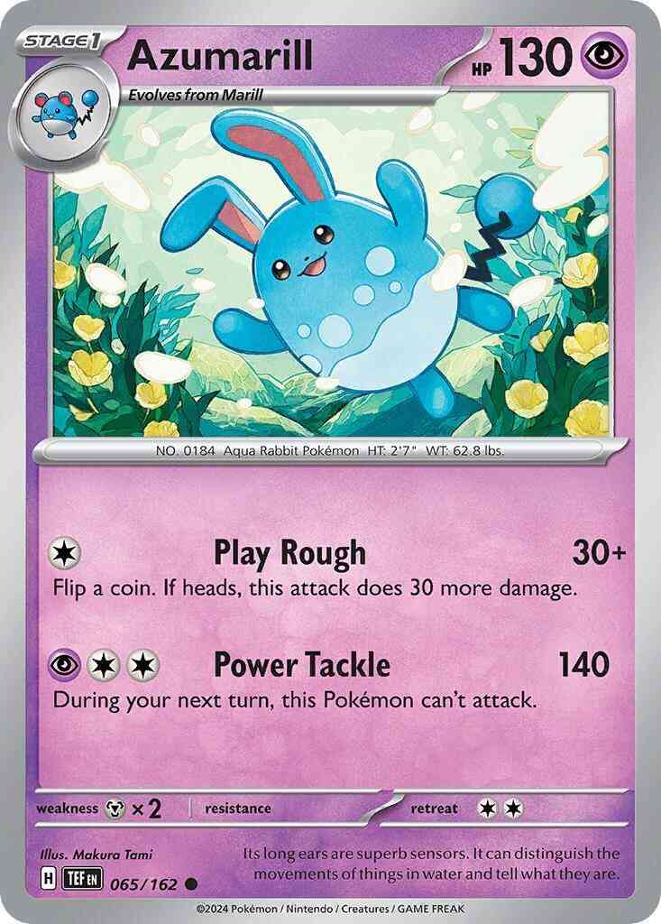 Common sv05-065 non-holo – Pokémon Azumarill - 065/162 - Common [sv05-065] [Non-Holo]