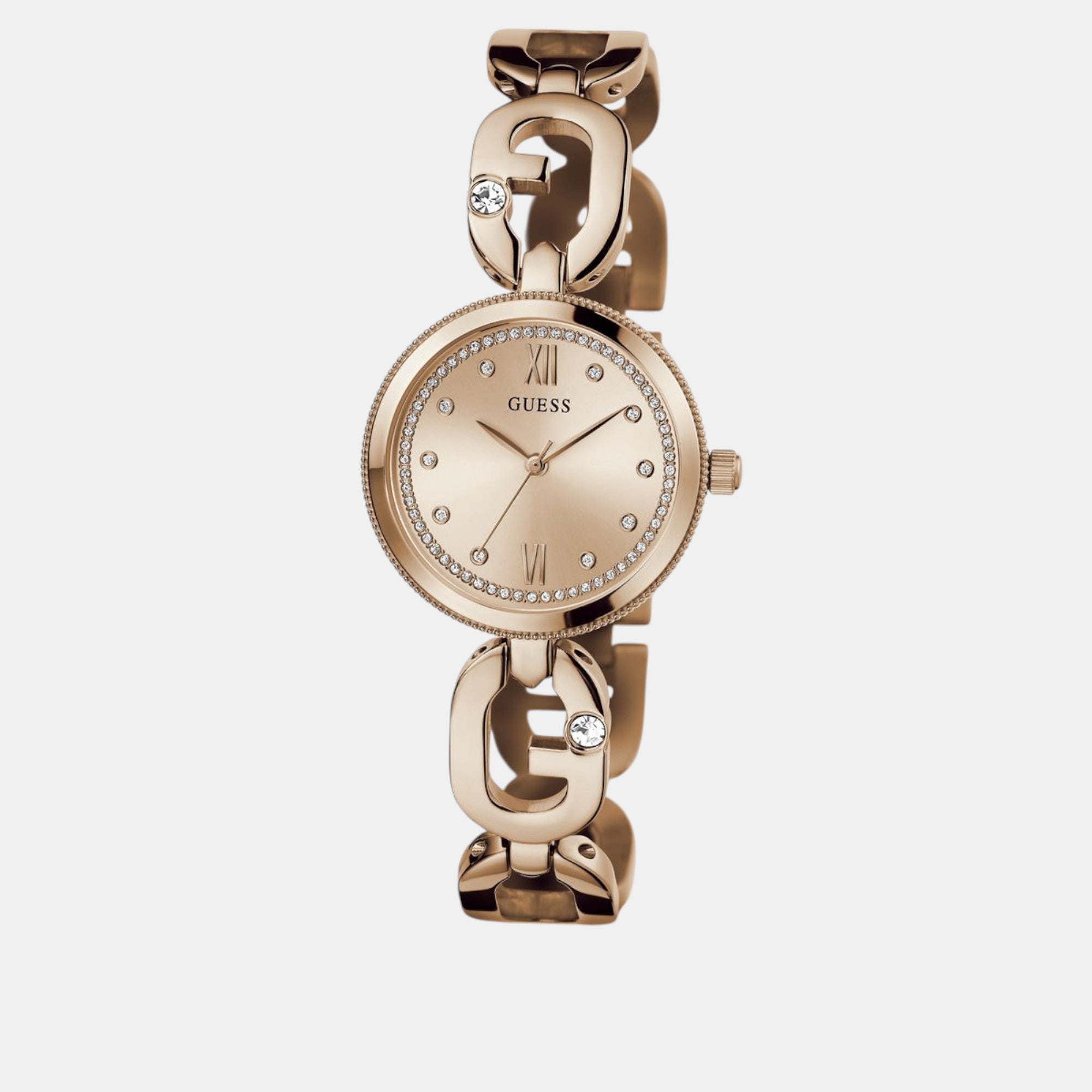 Guess empower Women Quartz Rose Gold Dial Analog Stainless Steel Watch GW0759L3
