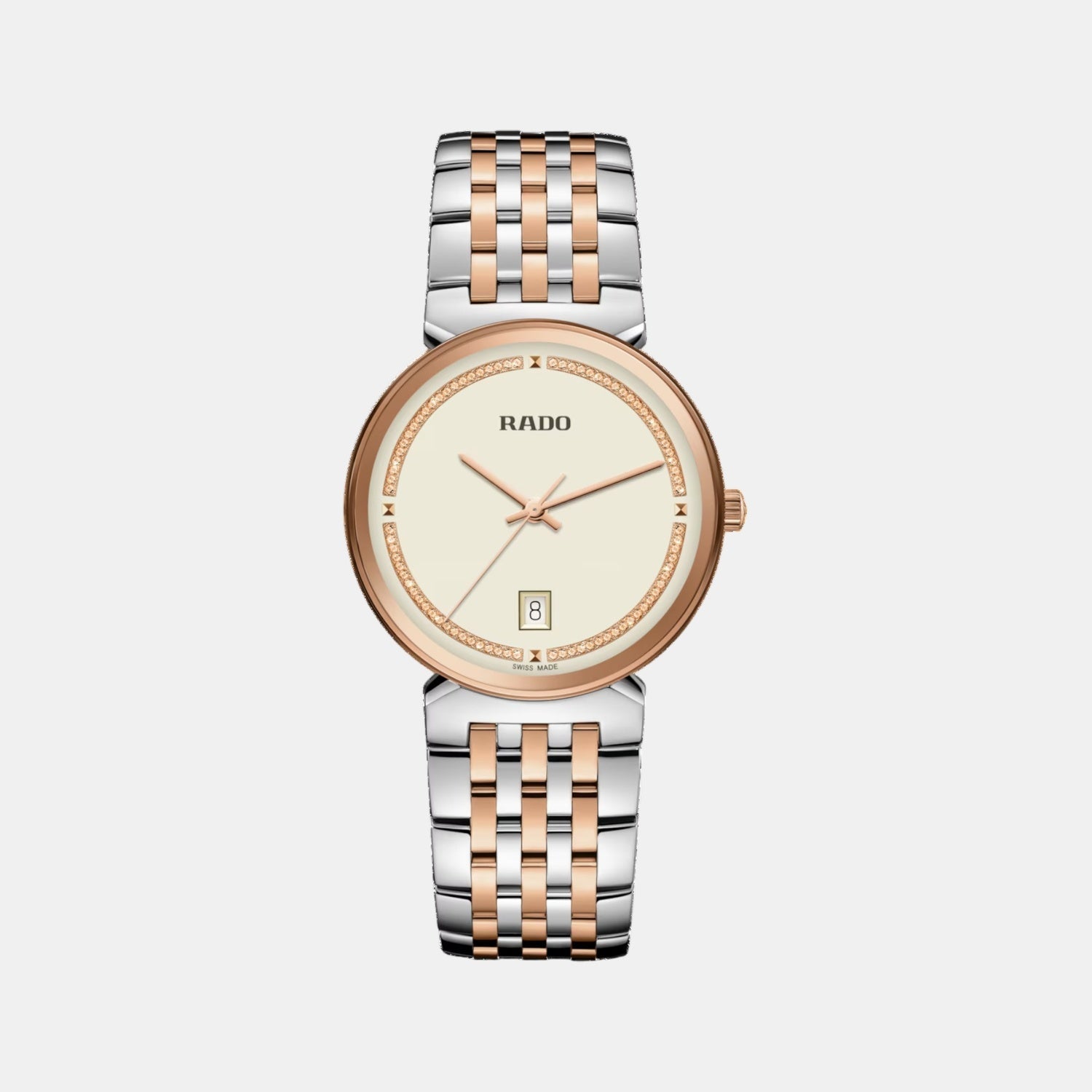 Rado Florence Men Quartz Champagne Dial Analog Stainless Steel Watch R48912403