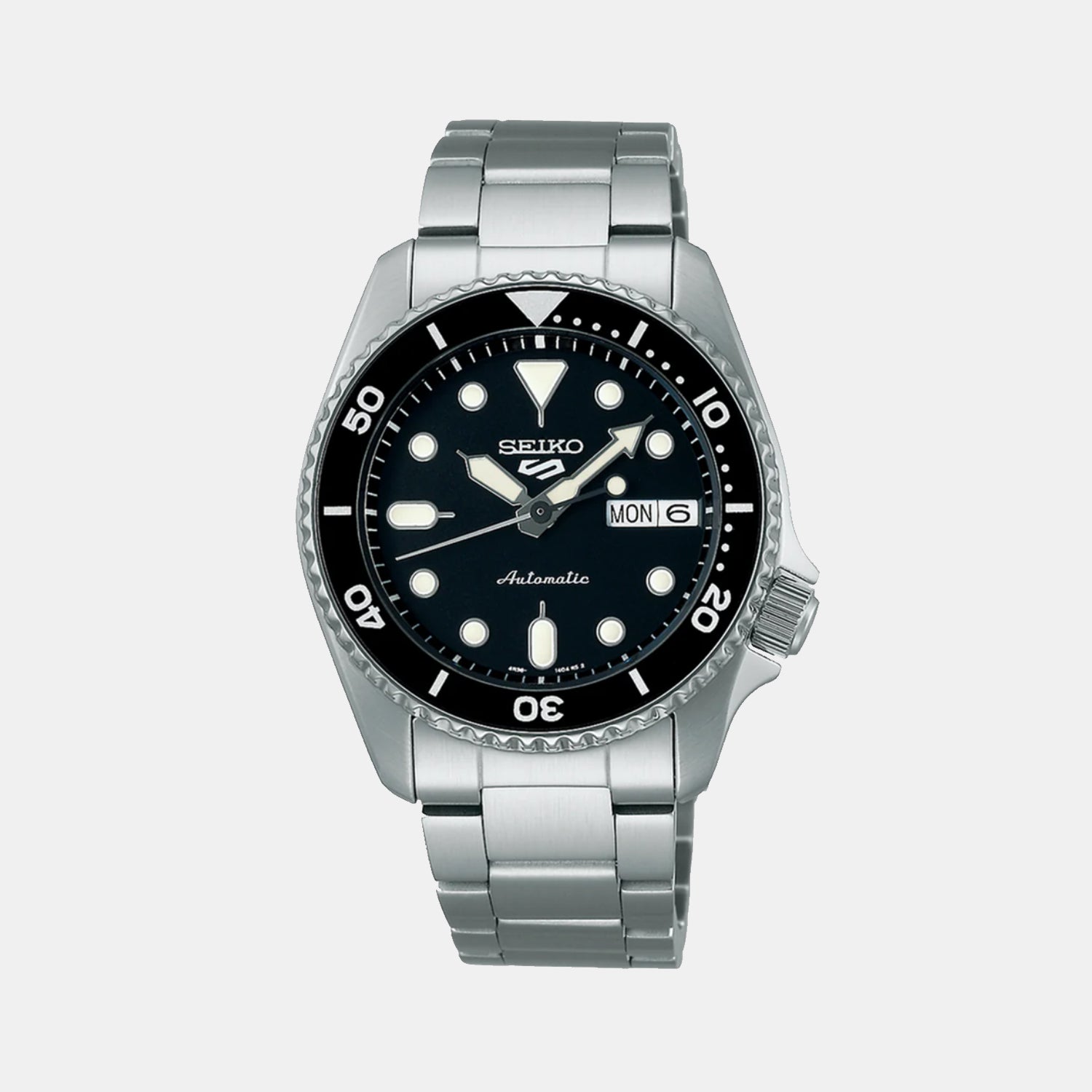 Seiko 5 Sports Men Automatic Black Dial Analog Stainless Steel Watch SRPK29K1