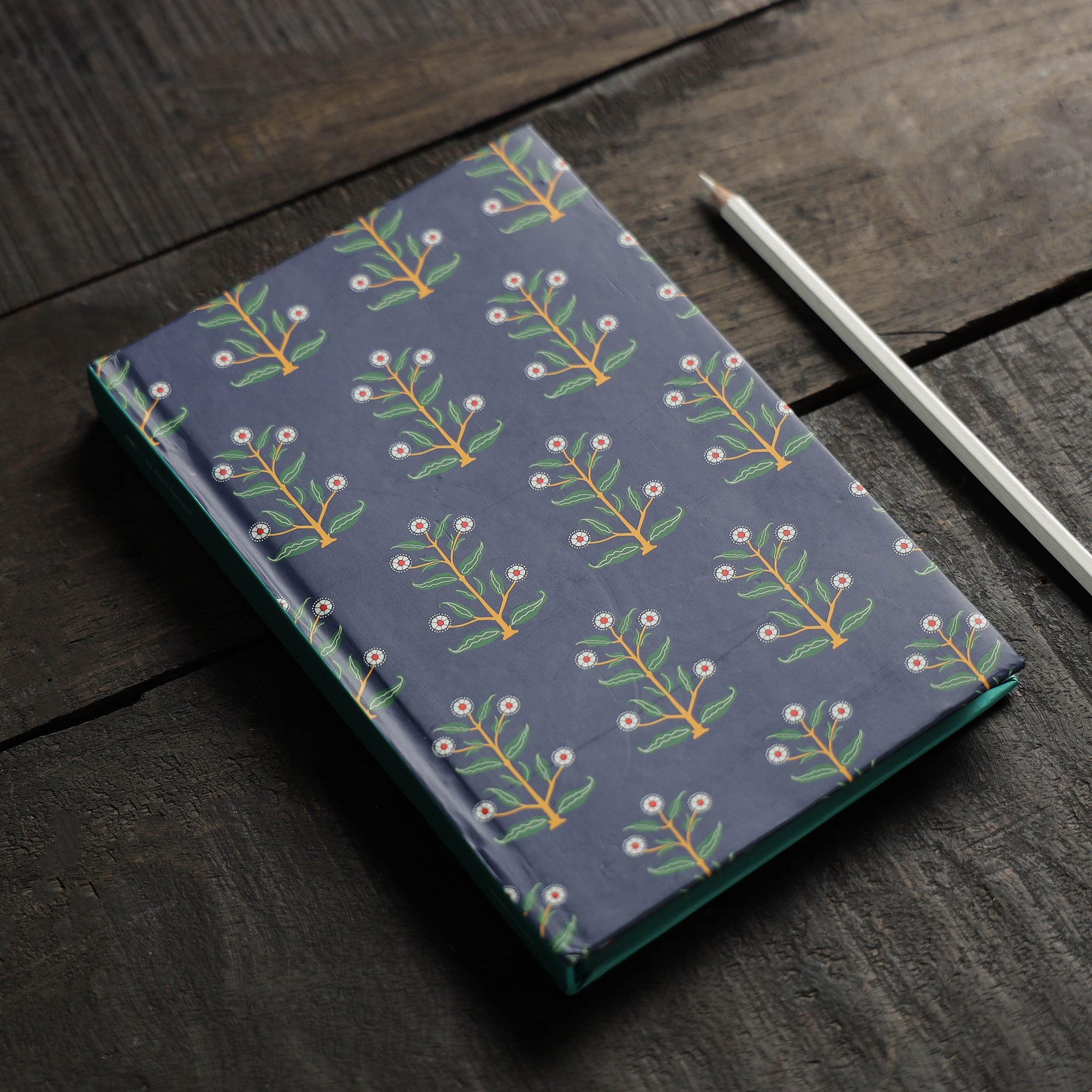 NEST BY ARPIT AGARWAL Blue - Flower Motif Handmade Notebook - view 2