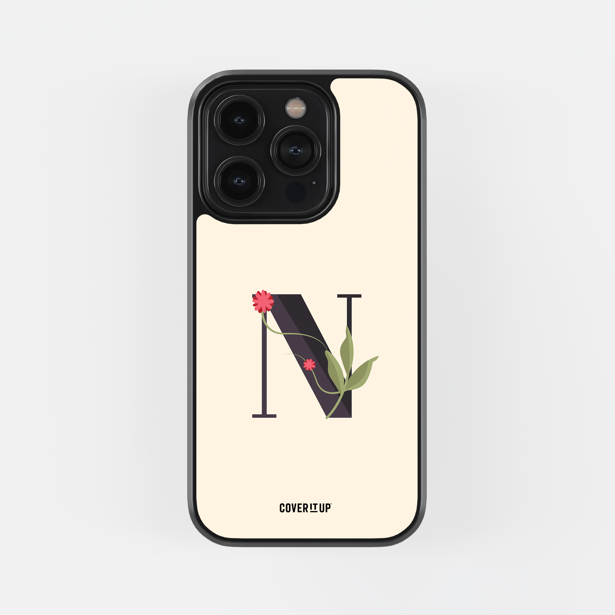Design Phone Cases Limited Edition Floral Initial Glass Case - view 29