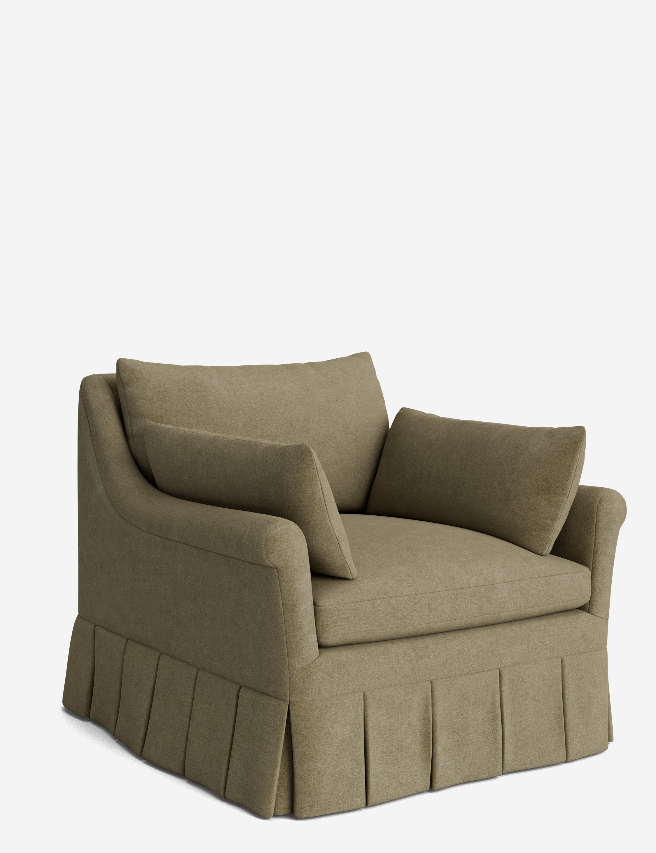 Lulu and Georgia Portola Rolled Arm Luxe Depth Pleated Chair - view 61