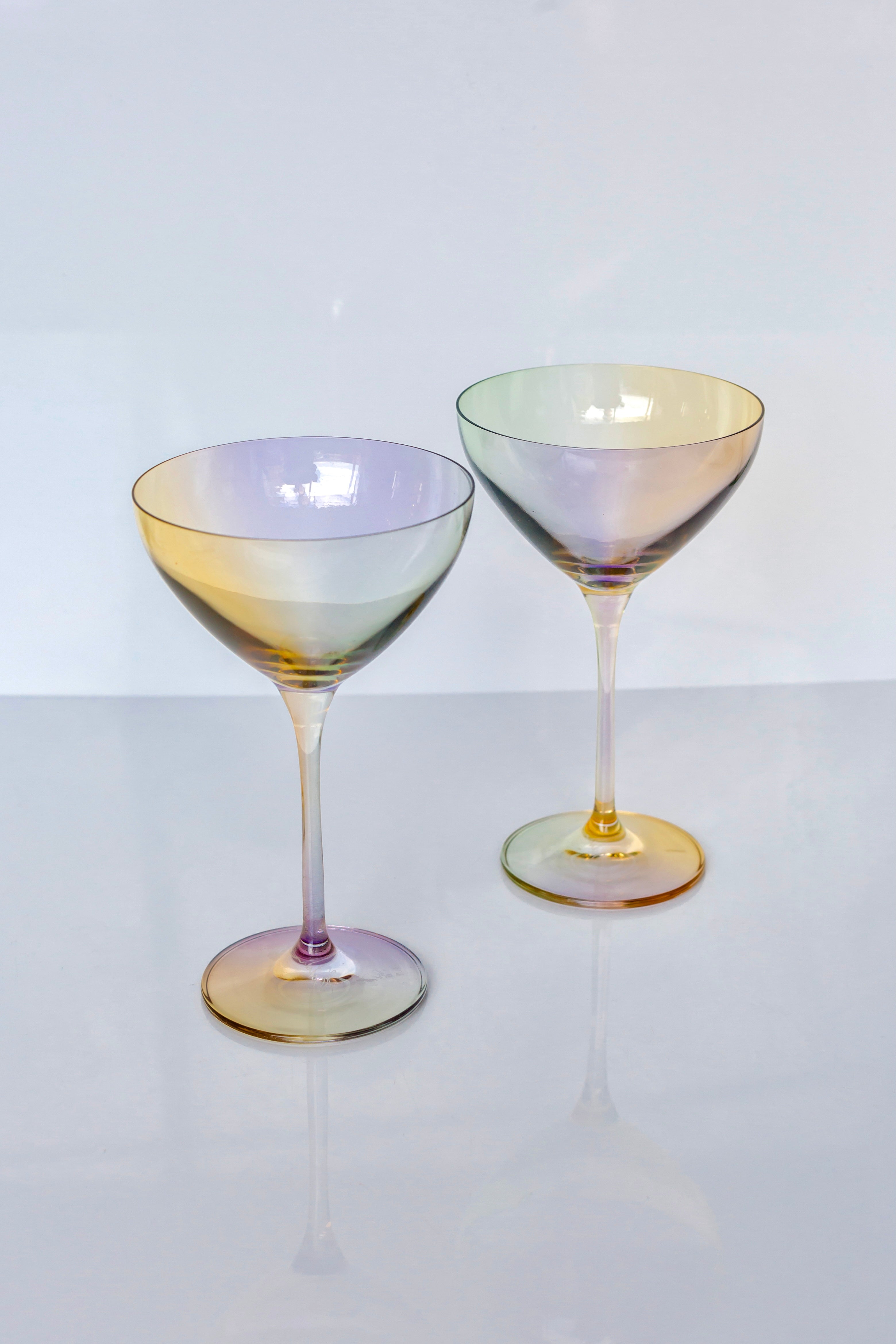 Estelle Colored Glass Estelle Colored Martini Glass - Set of 2 {Iridescent} - view 2