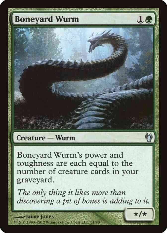 Boneyard wurm 51 – Magic Boneyard Wurm [51] [Duel Decks Izzet vs Golgari] [Non-Foil]