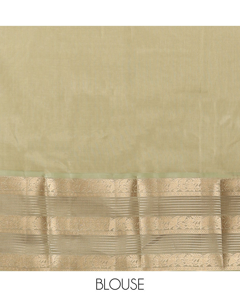 Pothys Purple buttas vasundhara elite silk saree with self intricate zari border & pallu of argyle pattern - view 5
