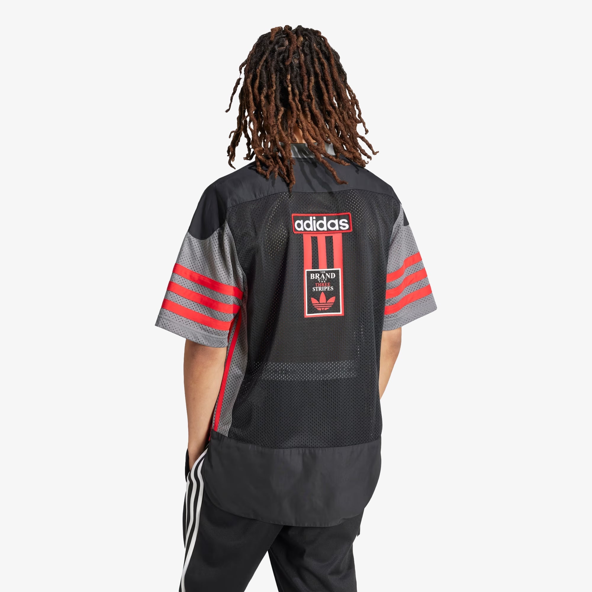 Adidas Originals | ADICOLOR ADIBREAK MESH JERSEY { BLACK/GREY - view 2