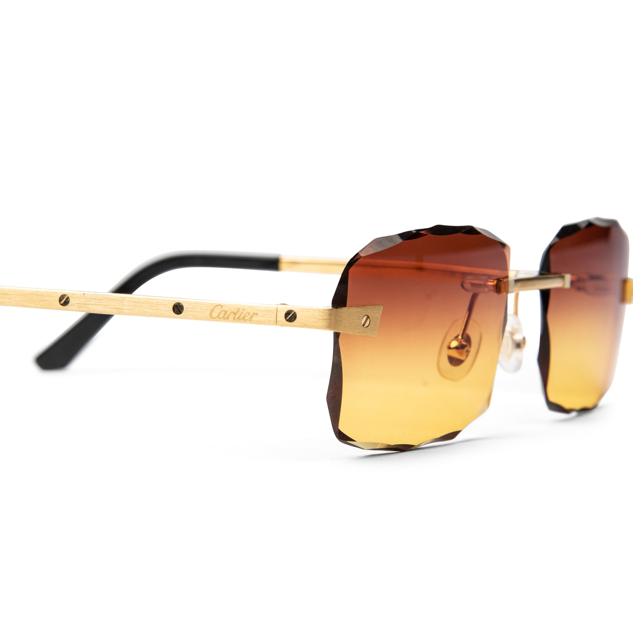 Cartier Eyewear Custom CT0167O-004 Santos De Cartier Rimless Sunglasses - view 4