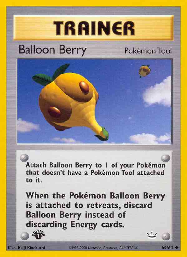 1st edition neo3-60 – Pokémon Balloon Berry - 60/64 - Uncommon - 1st Edition [neo3-60] [Non-Holo]