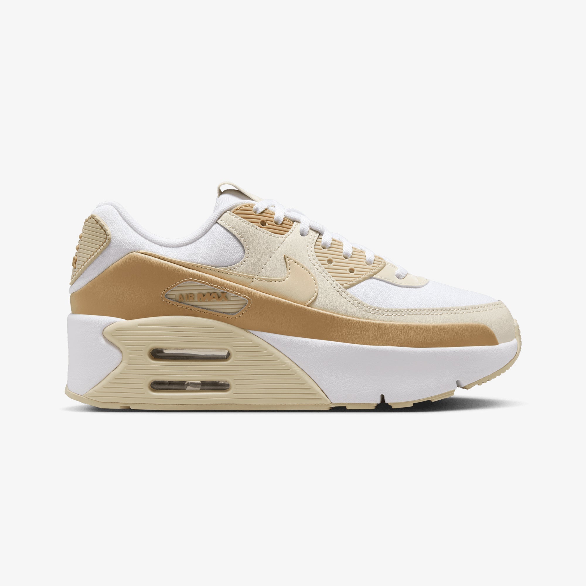 Nike | AIR MAX 90 LV8 { WHITE/TEAM GOLD-CLUB GOLD-COCONUT MILK
