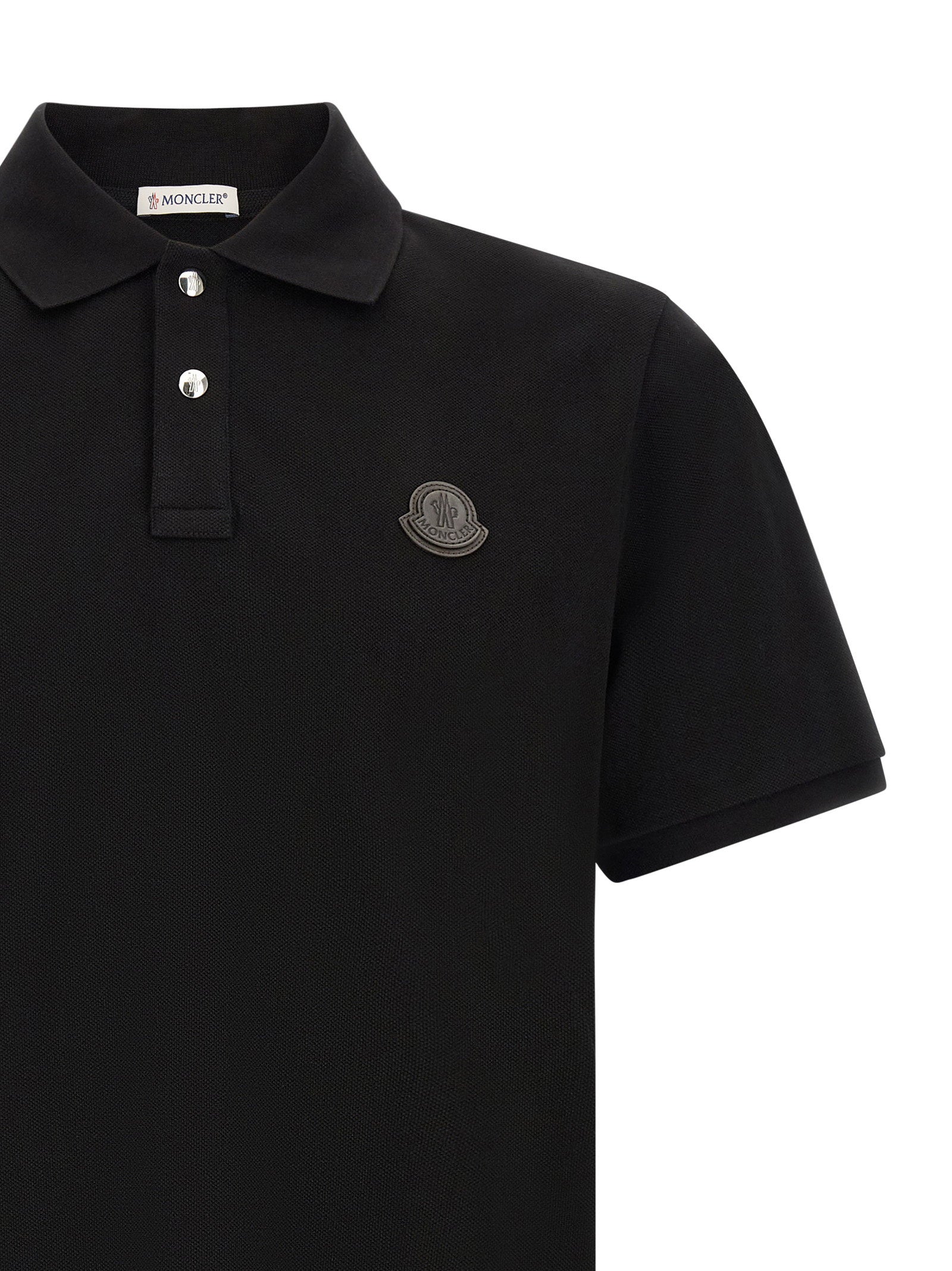Moncler Leather Logo Patch Polo Shirt – 100% leather - view 3