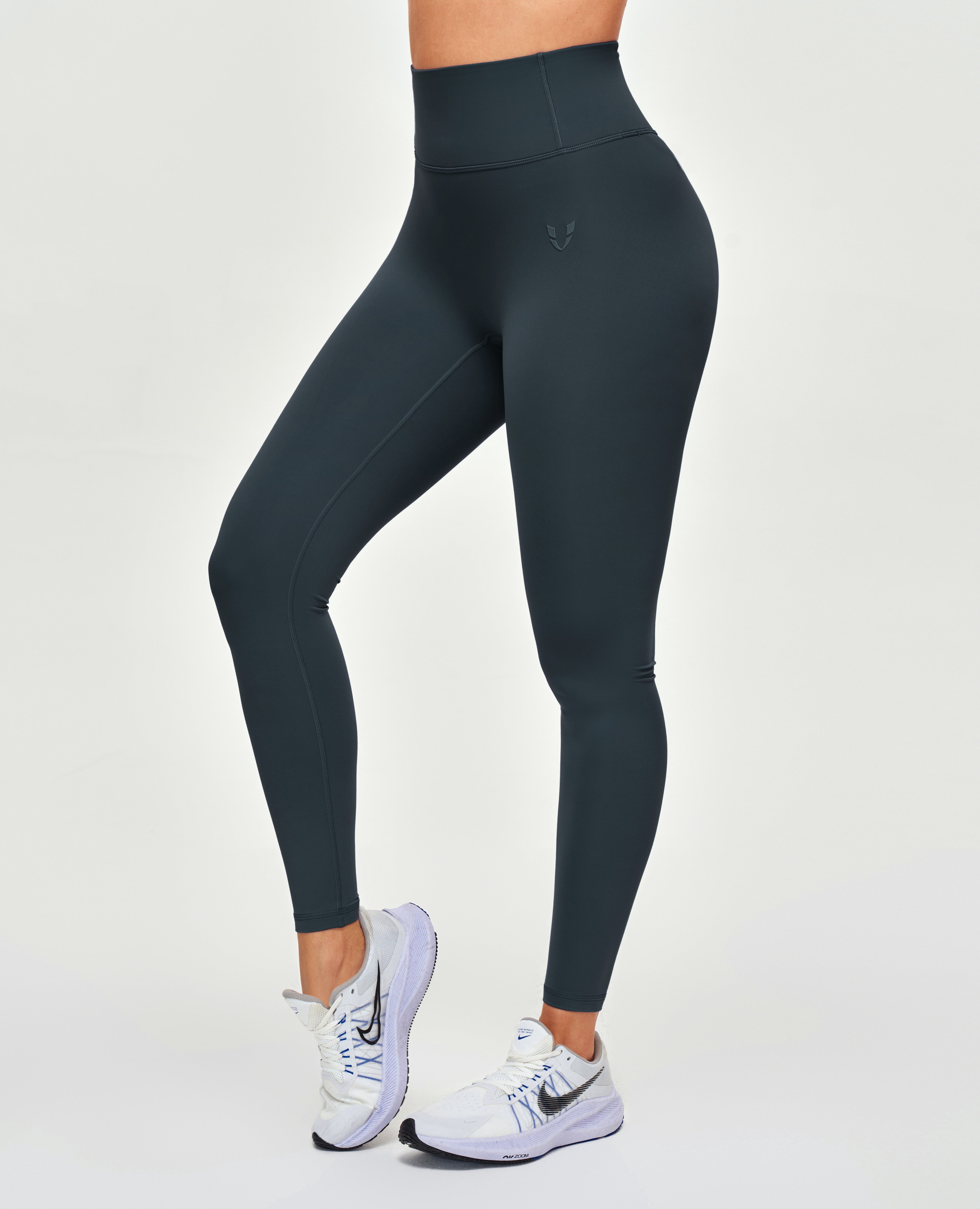 FIRM ABS High Waisted Workout Leggings - Gray