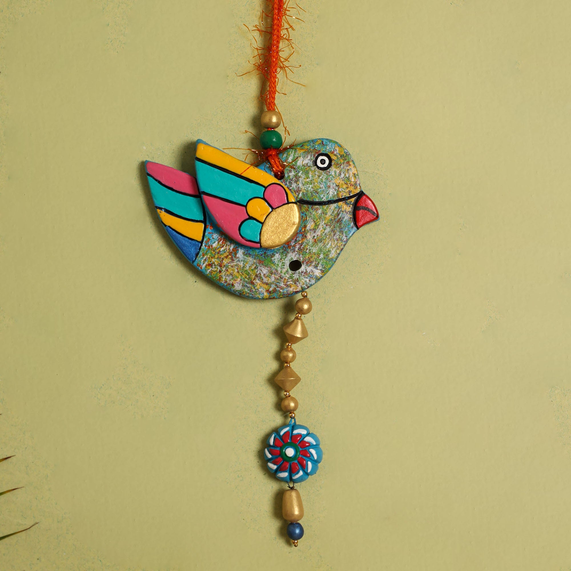 KHUSHBASH - HAPPY LOOM OF EAST Bishnupur Handpainted Terracotta Wall Hanging 85 - view 2