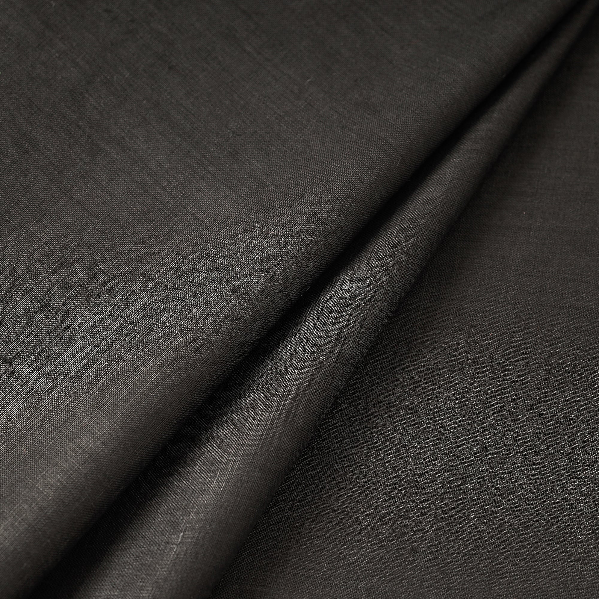 ITOKRI CRAFTS INITIATIVE Black - Handloom Pure Linen Bhagalpuri Fabric 03 - view 2