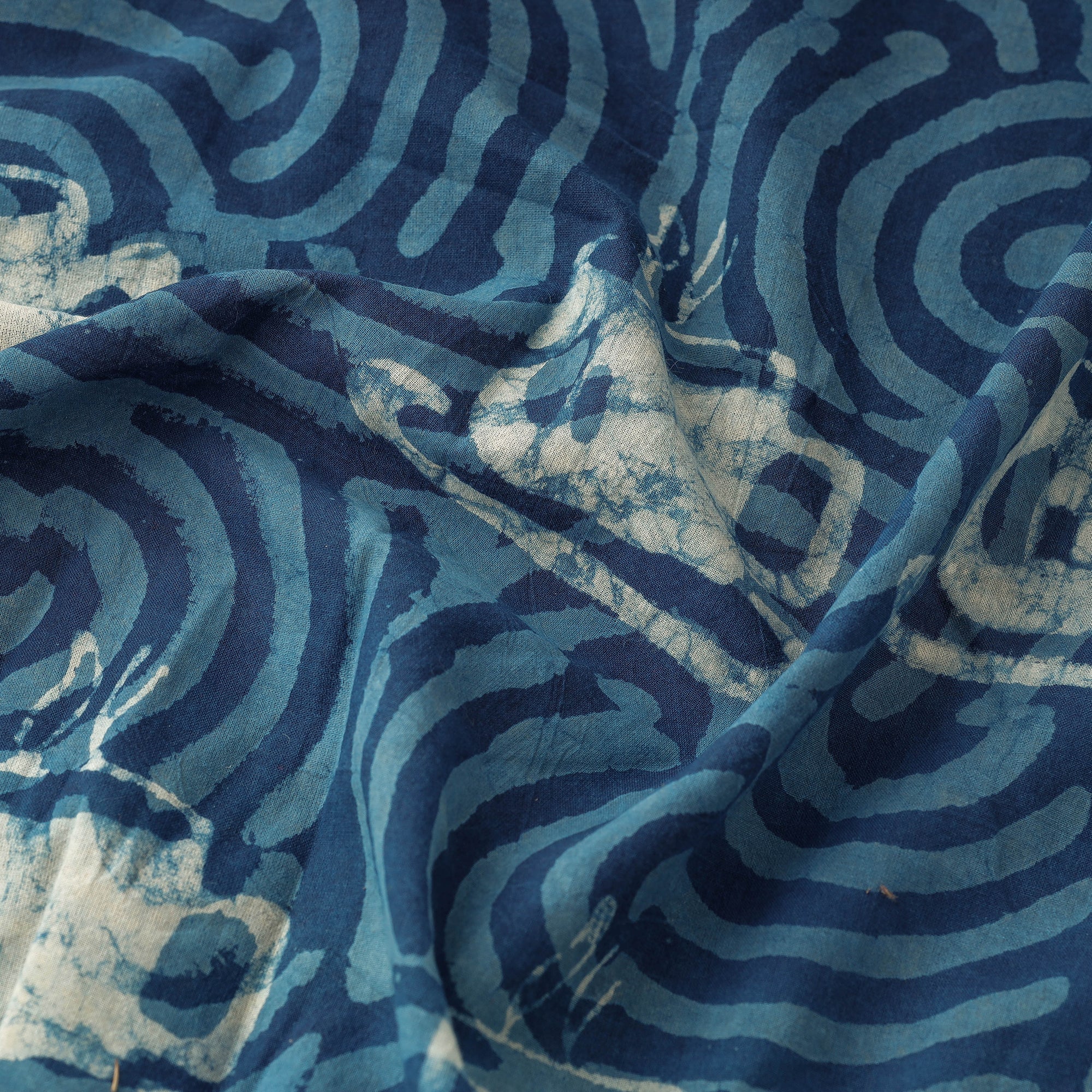 BINDAAS UNLIMITED Blue - Bindaas Block Printed Cotton Natural Dyed Fabric - view 2