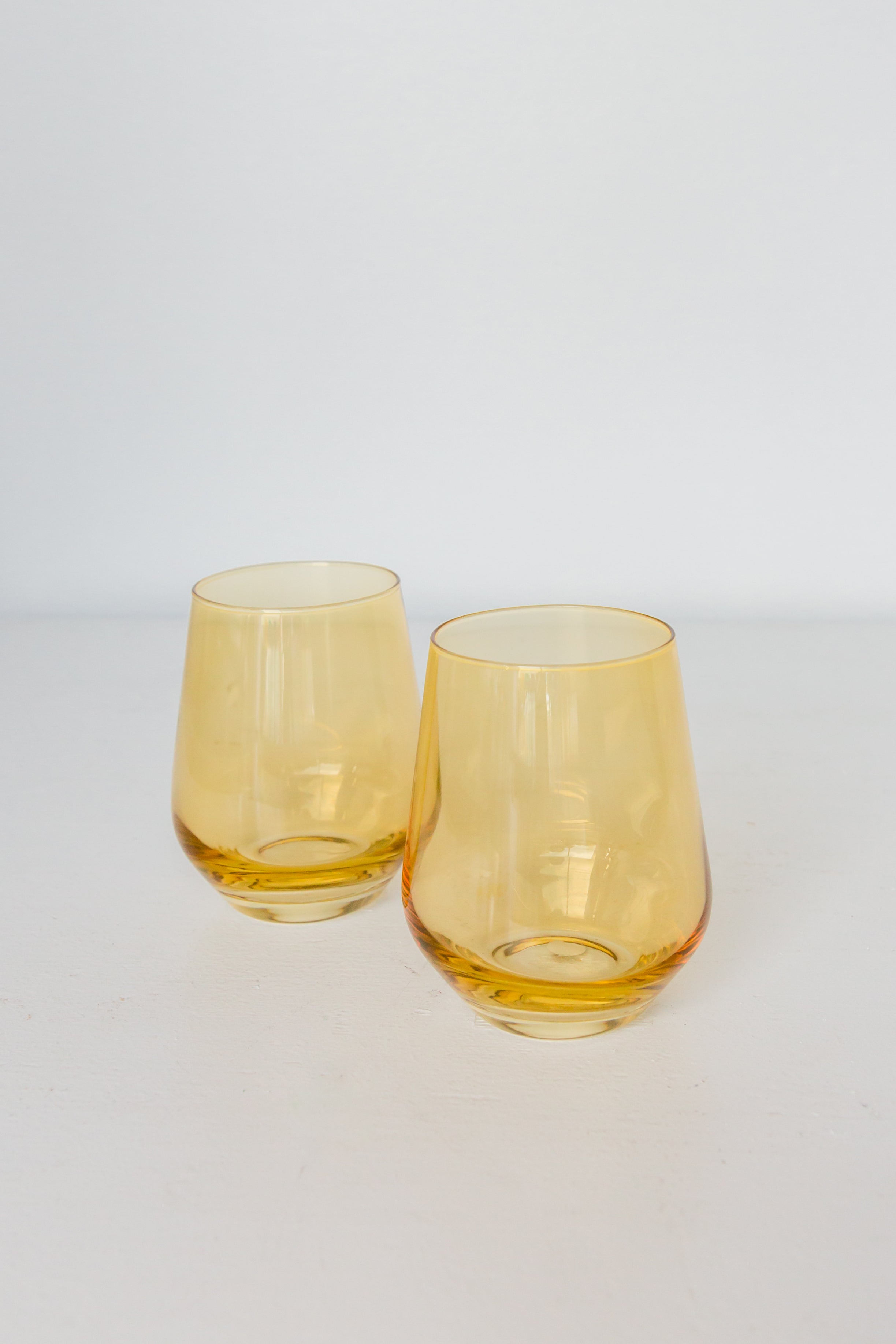 Estelle Colored Glass Estelle Colored Wine Stemless - Set of 6 {Yellow} - view 2