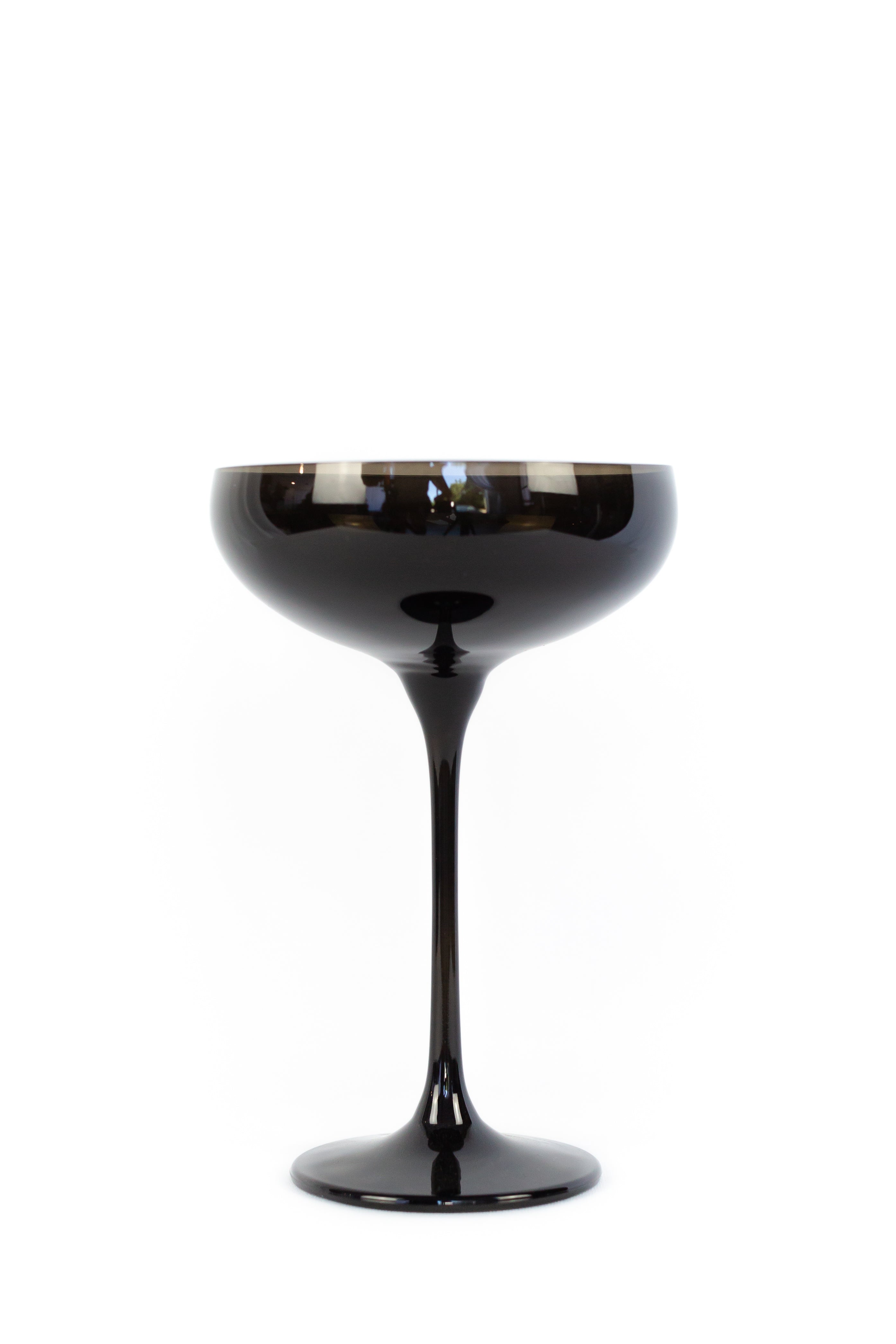 Estelle Colored Glass Estelle Colored Champagne Coupe Stemware - Set of 6 {Black Onyx} - view 8