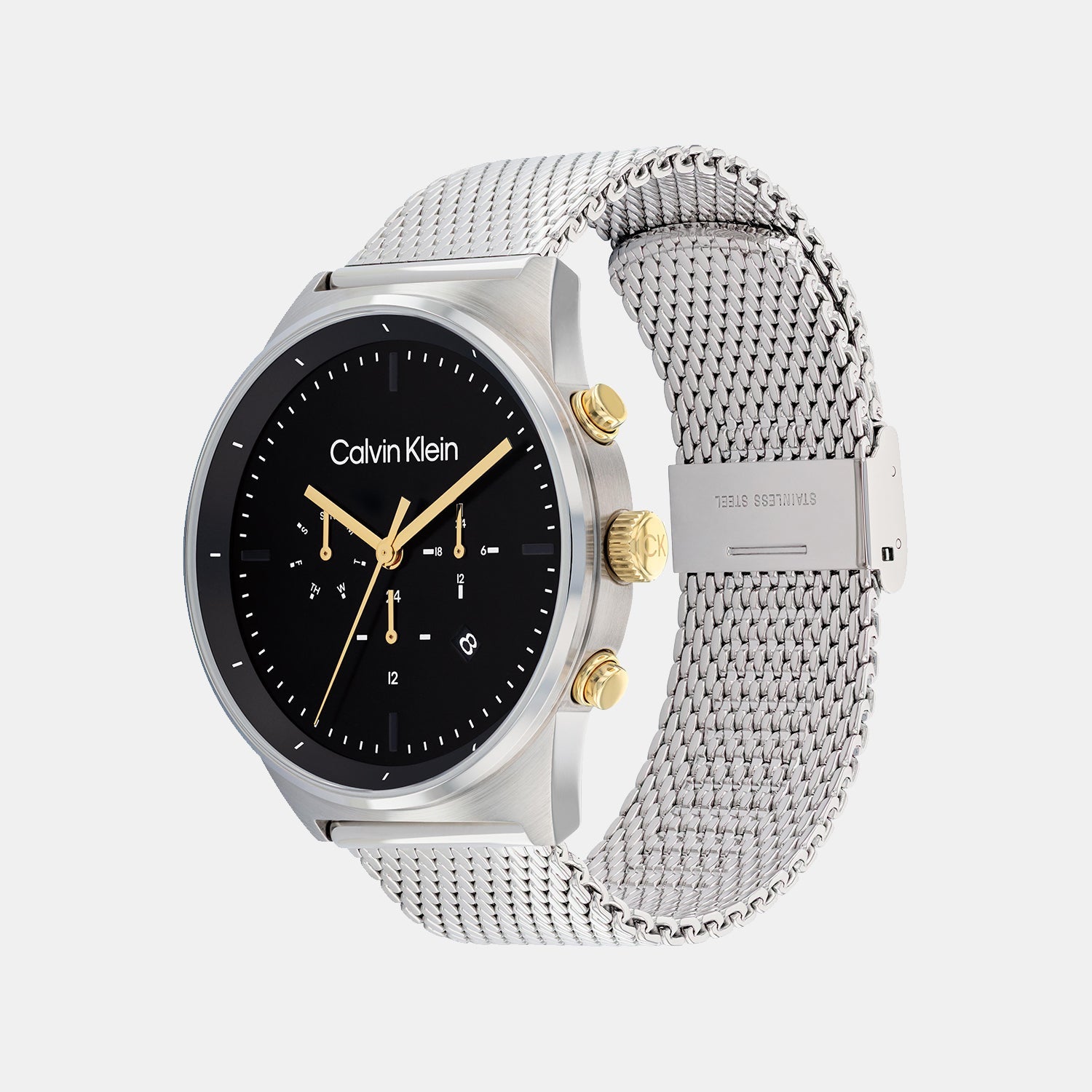 Calvin Klein Ck Impressive Men Quartz Black Dial Chronograph Mesh Watch 25200296 - view 2