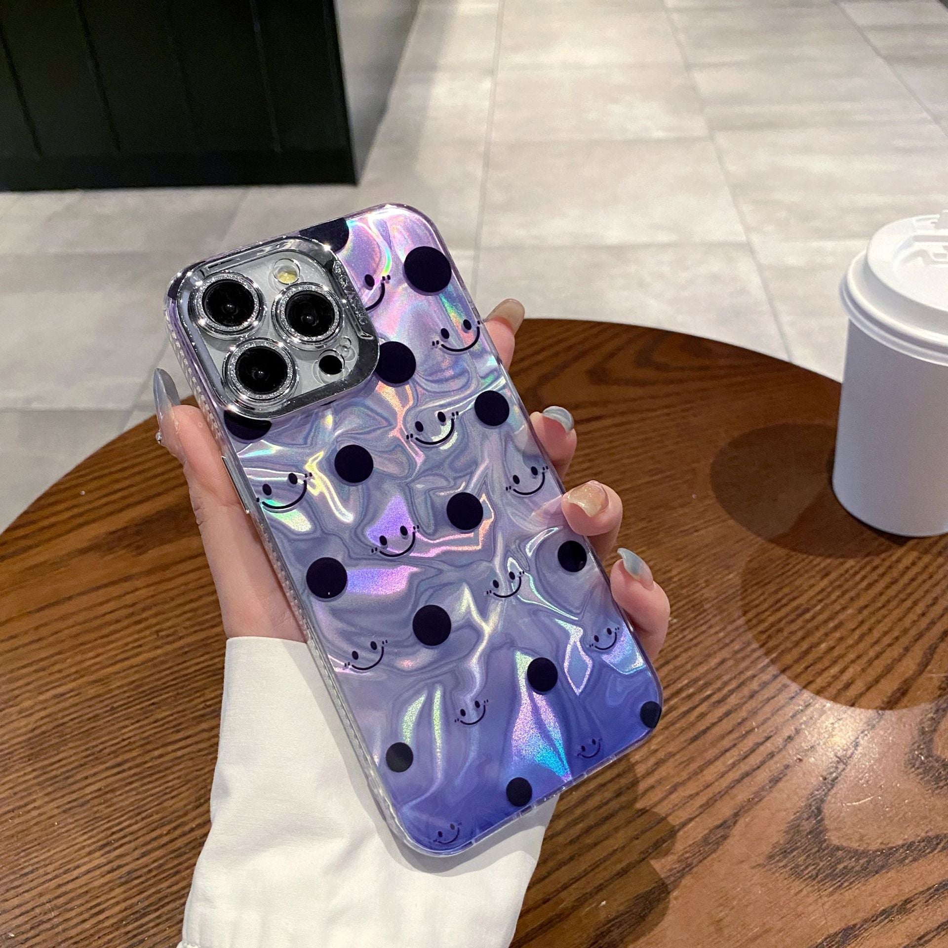 Peeperly Prismatic Smiley Polka Dot Case – No Color - view 2