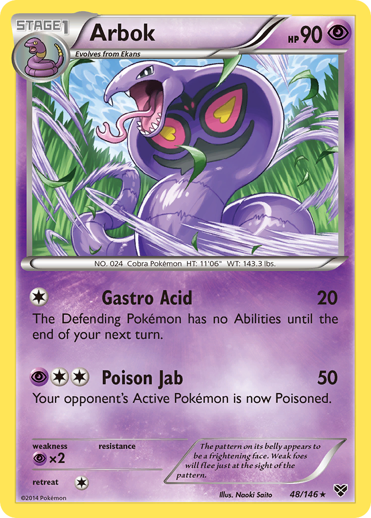 Rare xy1-48 non-holo – Pokémon Arbok - 48/146 - Rare [xy1-48] [Non-Holo] - Arbok - 48/146 - Rare