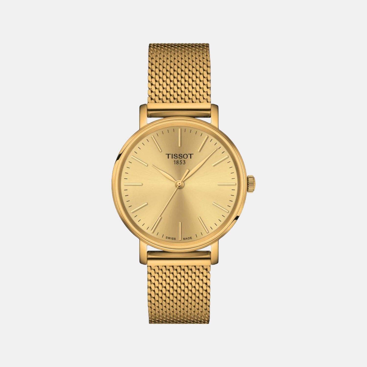 Tissot Everytime Women Quartz Champagne Dial Analog Stainless Steel Watch T1432103302100