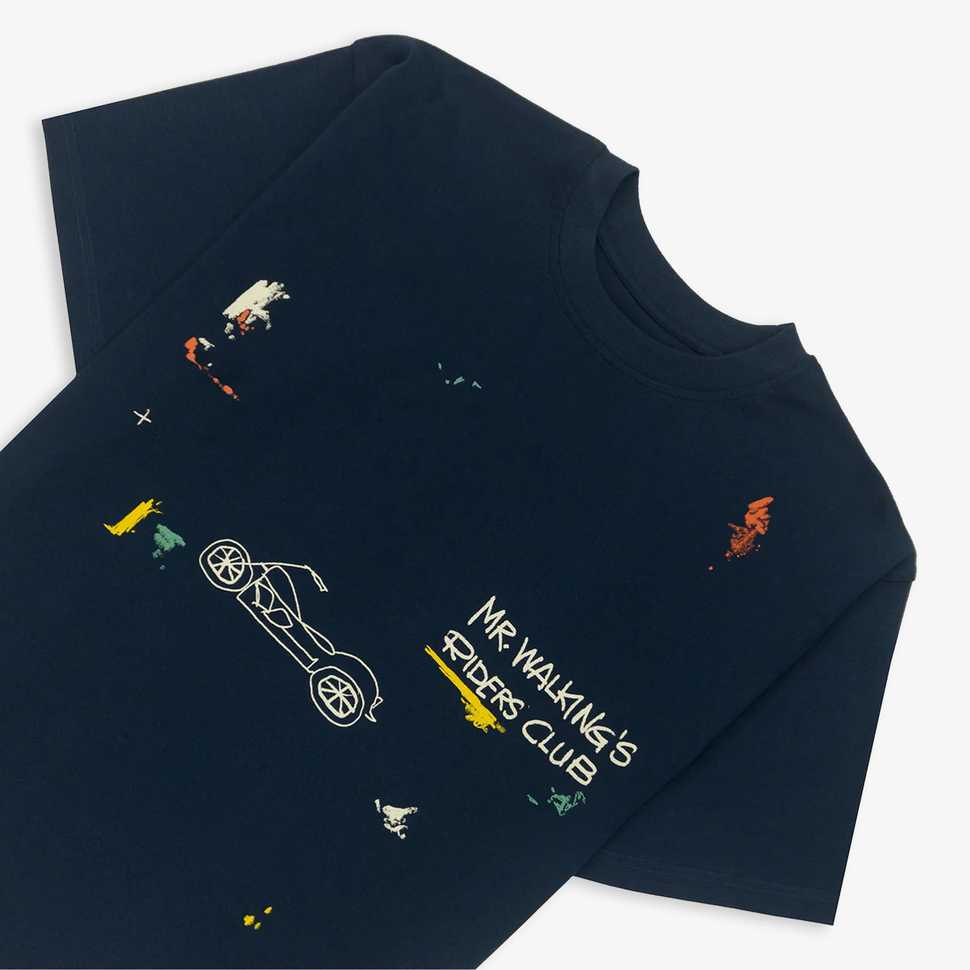 Jaywalking | Biker T-shirt { Navy - view 3