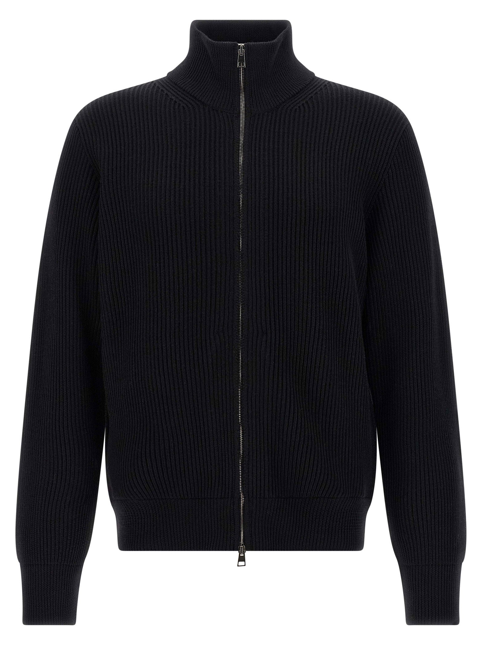 Roberto Collina Ribbed Cardigan – 100% merino wool