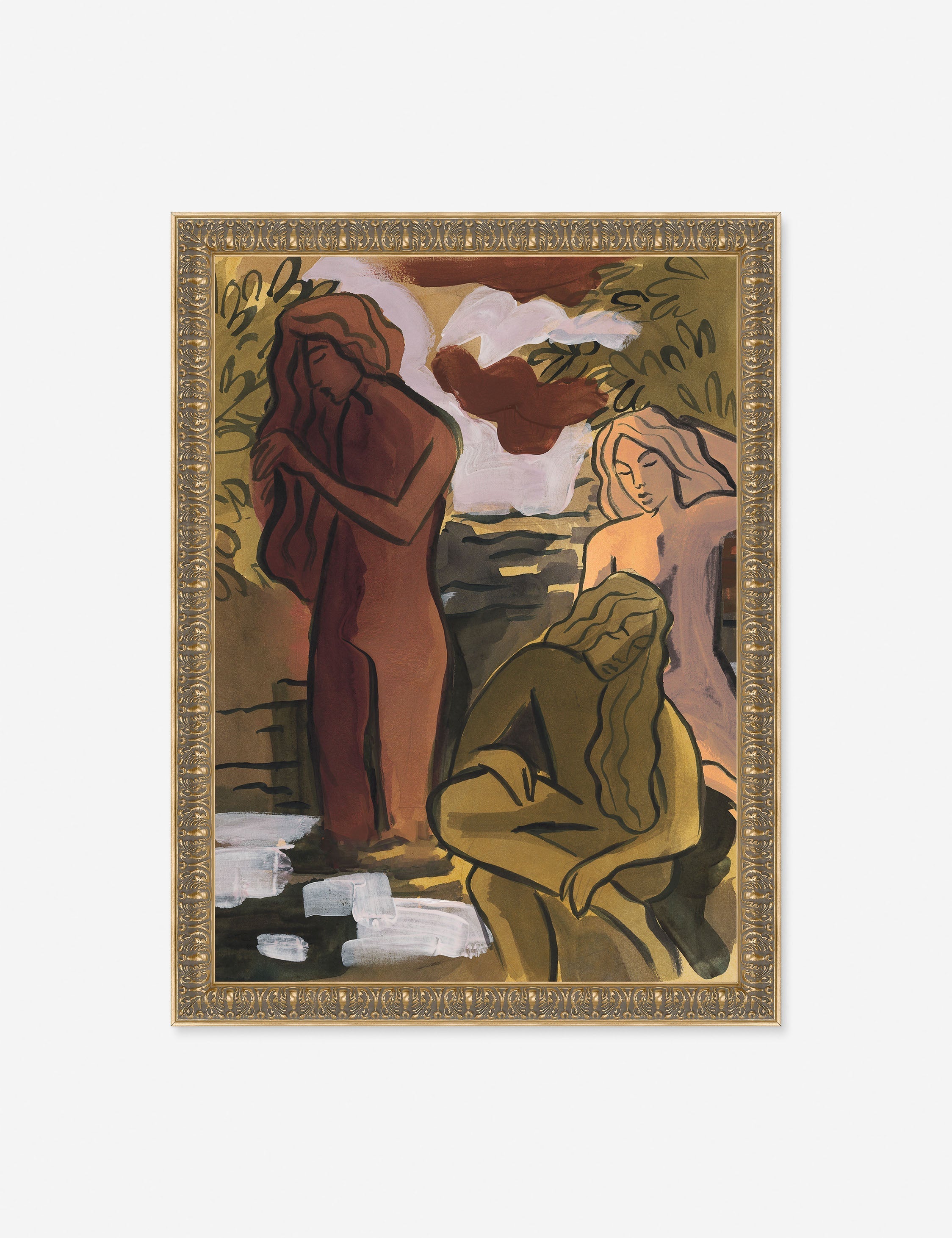 Lulu and Georgia Bathing Women Wall Art by Kathy Mann