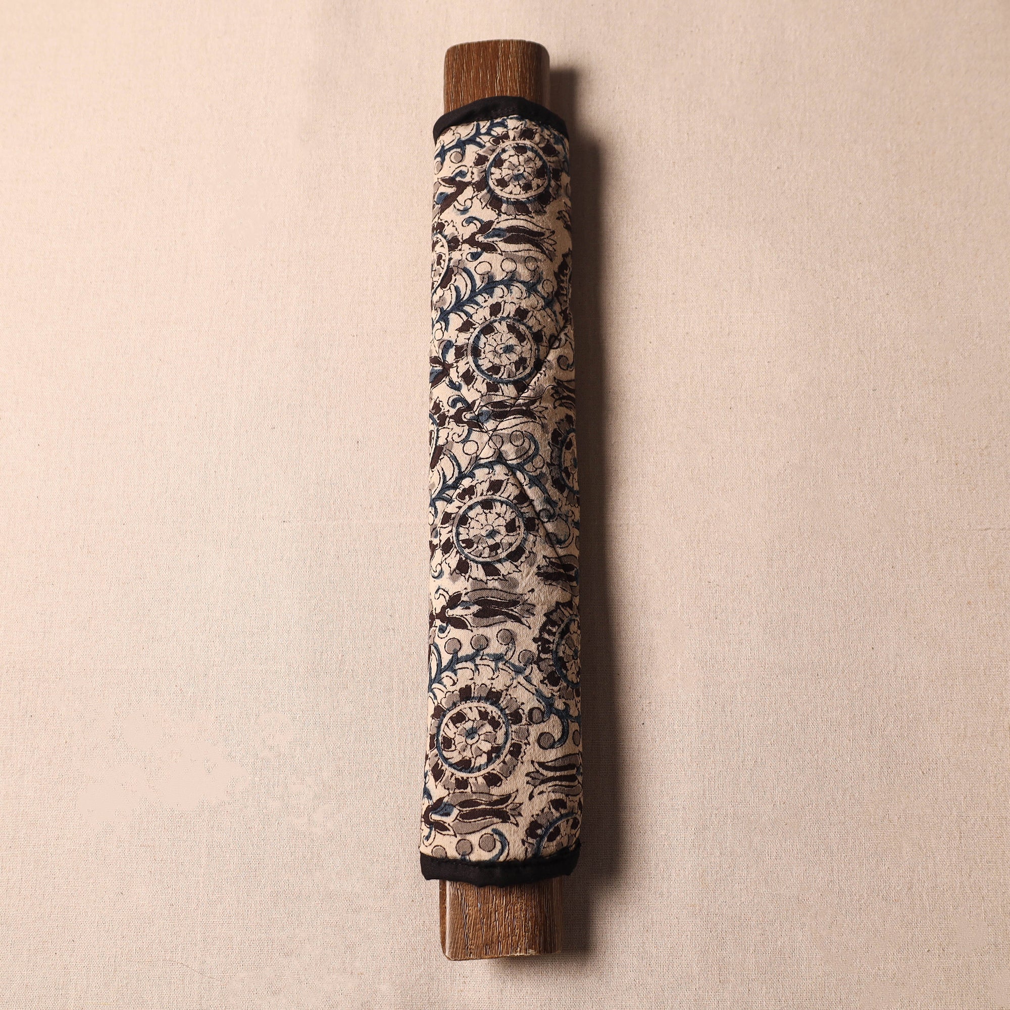 JALPARI Beige - Kalamkari Block Printed Fridge Cover with Handle Cover 03 - view 3