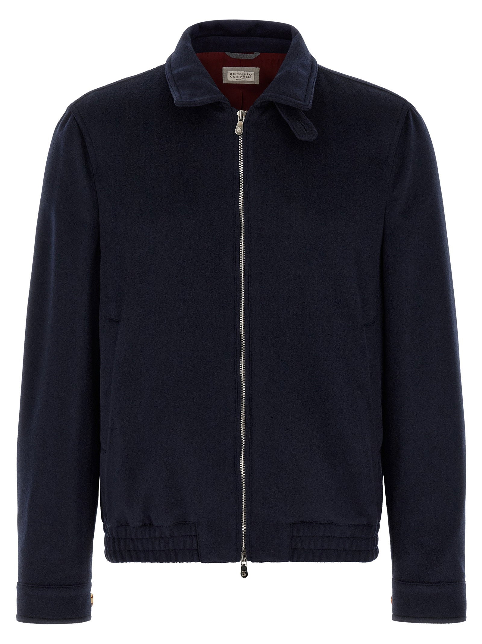Brunello Cucinelli Wool Bomber Beaver – 100% virgin wool