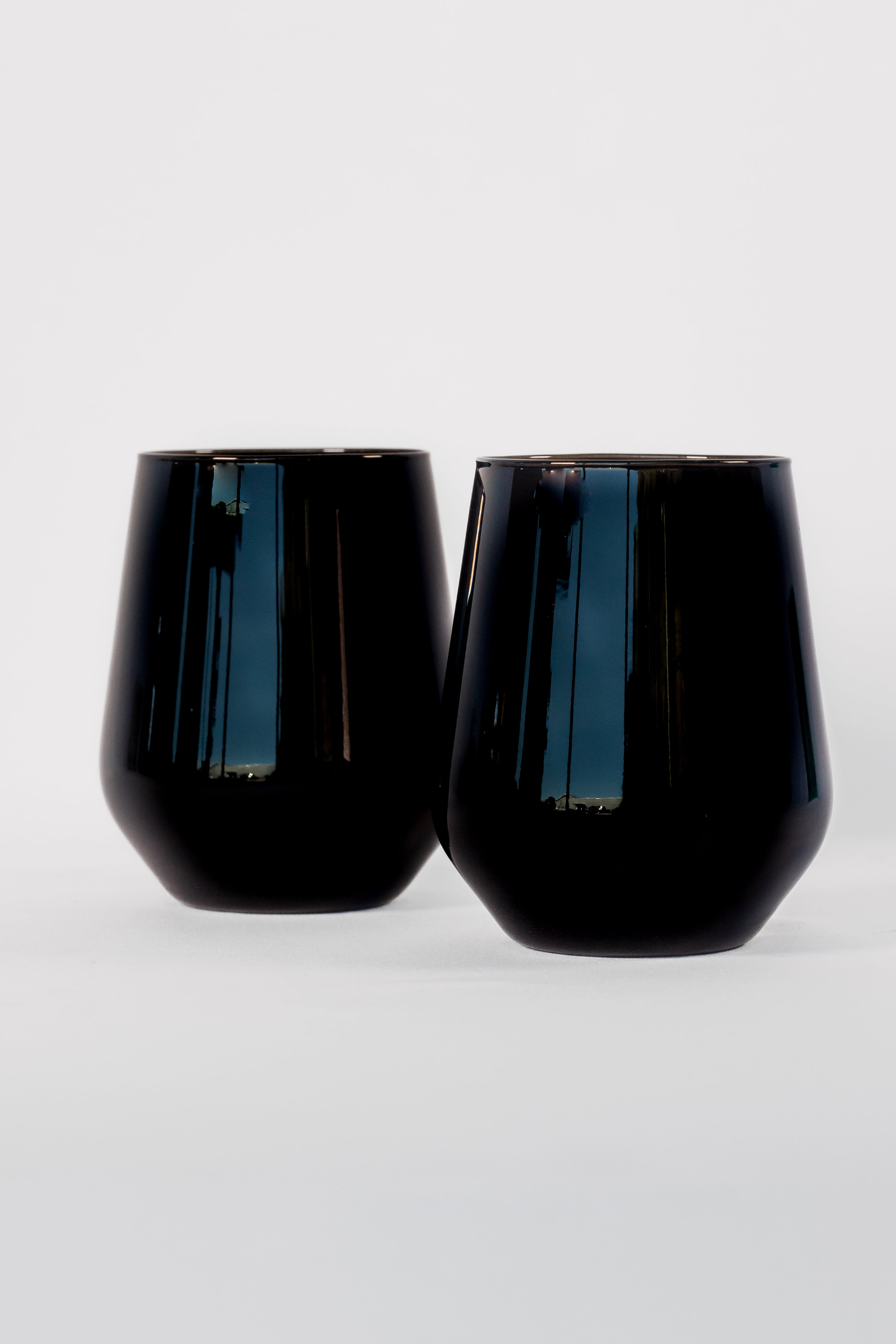 Estelle Colored Glass Estelle Colored Wine Stemless - Set of 2 {Black}