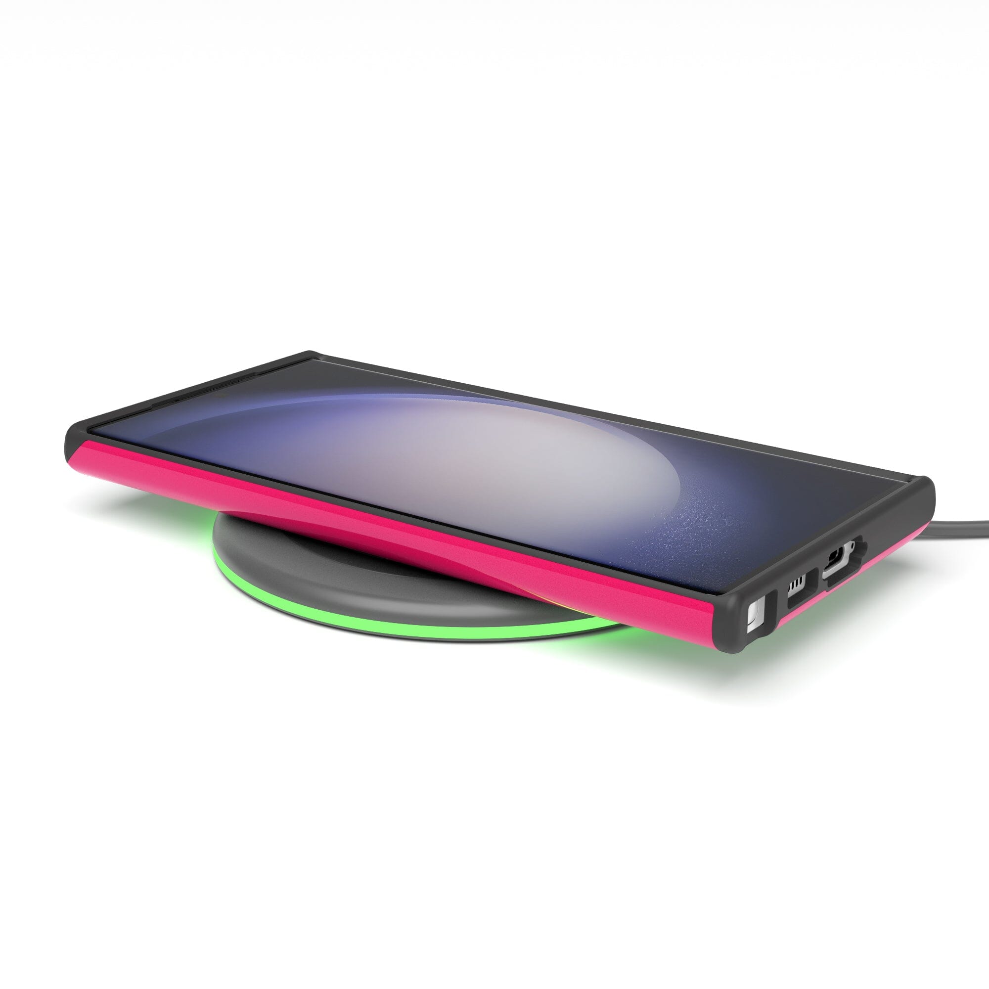 Casetry Think Pink | Solid Neon Pink Samsung Case - view 5
