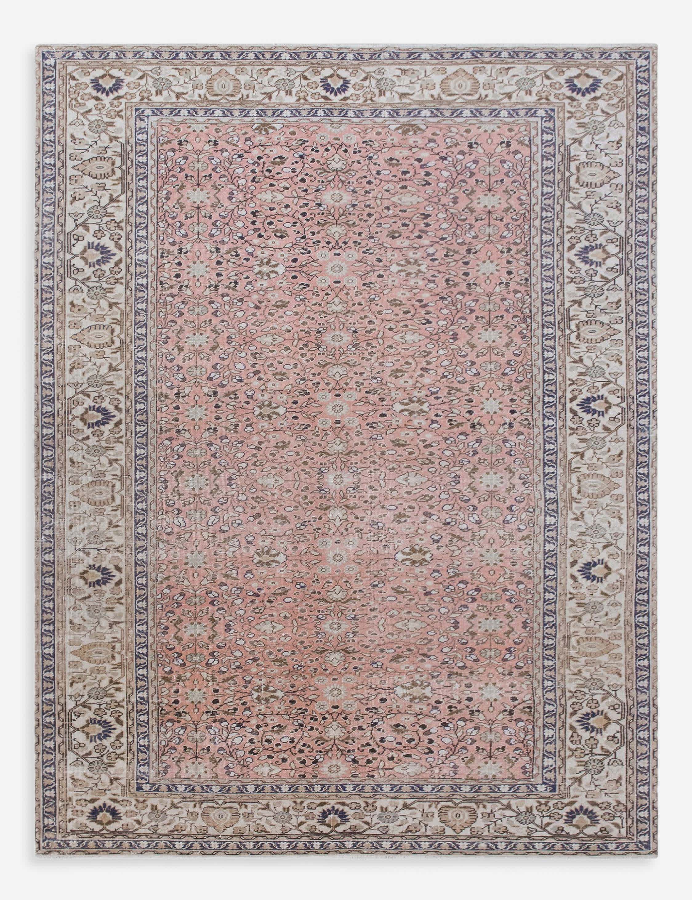 Lulu and Georgia Vintage Turkish Hand-Knotted Wool Rug No. 591, 4'8" x 6'10"