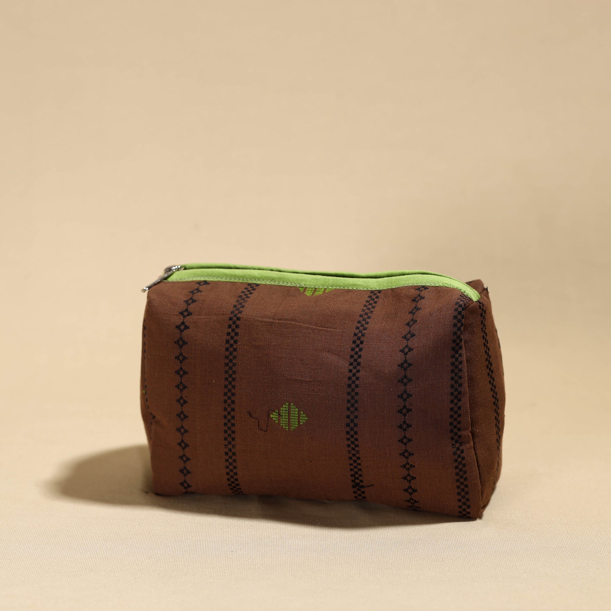NOORI BAZAR Brown - Handmade Cotton Toiletry Pouch 03 - view 2